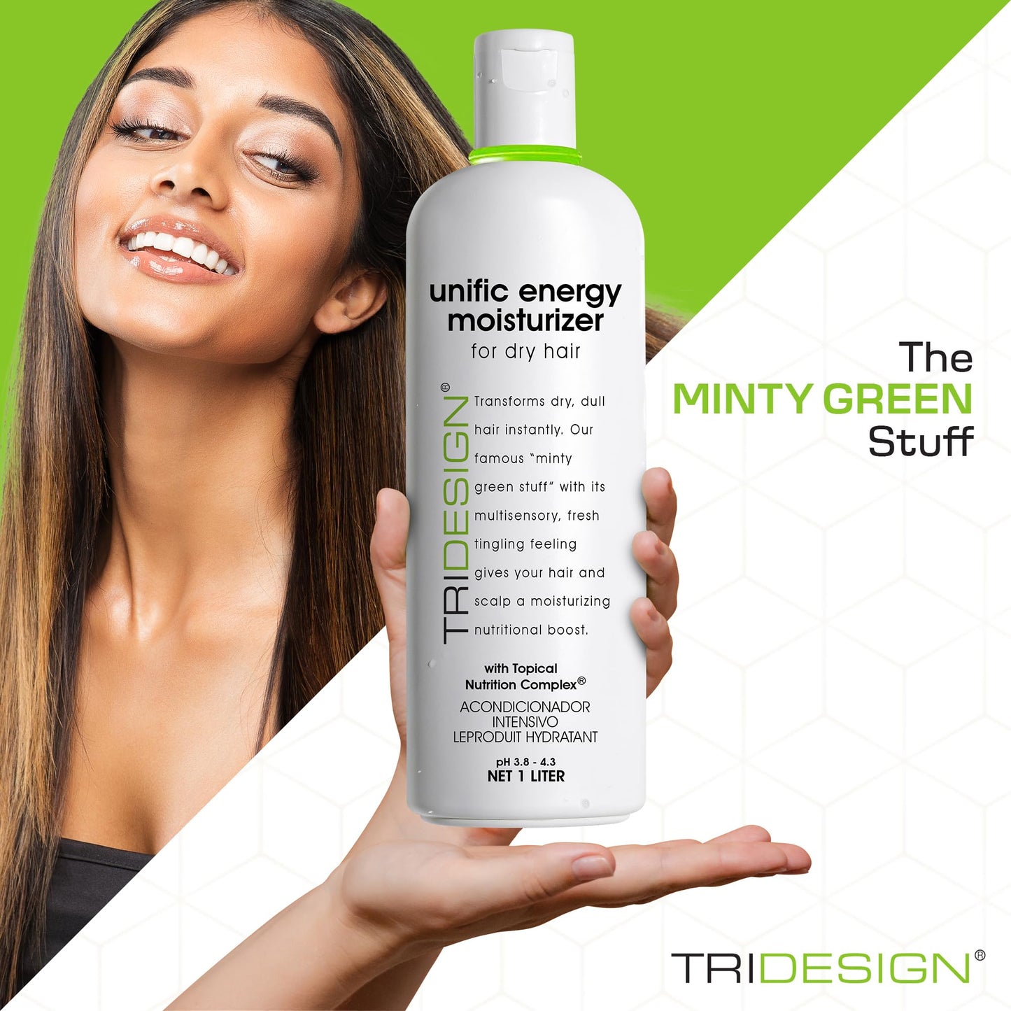 White Smoke TRIDESIGN Unific Energy Moisturizer - Deep Hair Conditioner for Dry Damaged Hair - Moisturizing for Curly, Frizzy, Thick Hair - Hydrating Conditioner for Men and Women, 32 oz