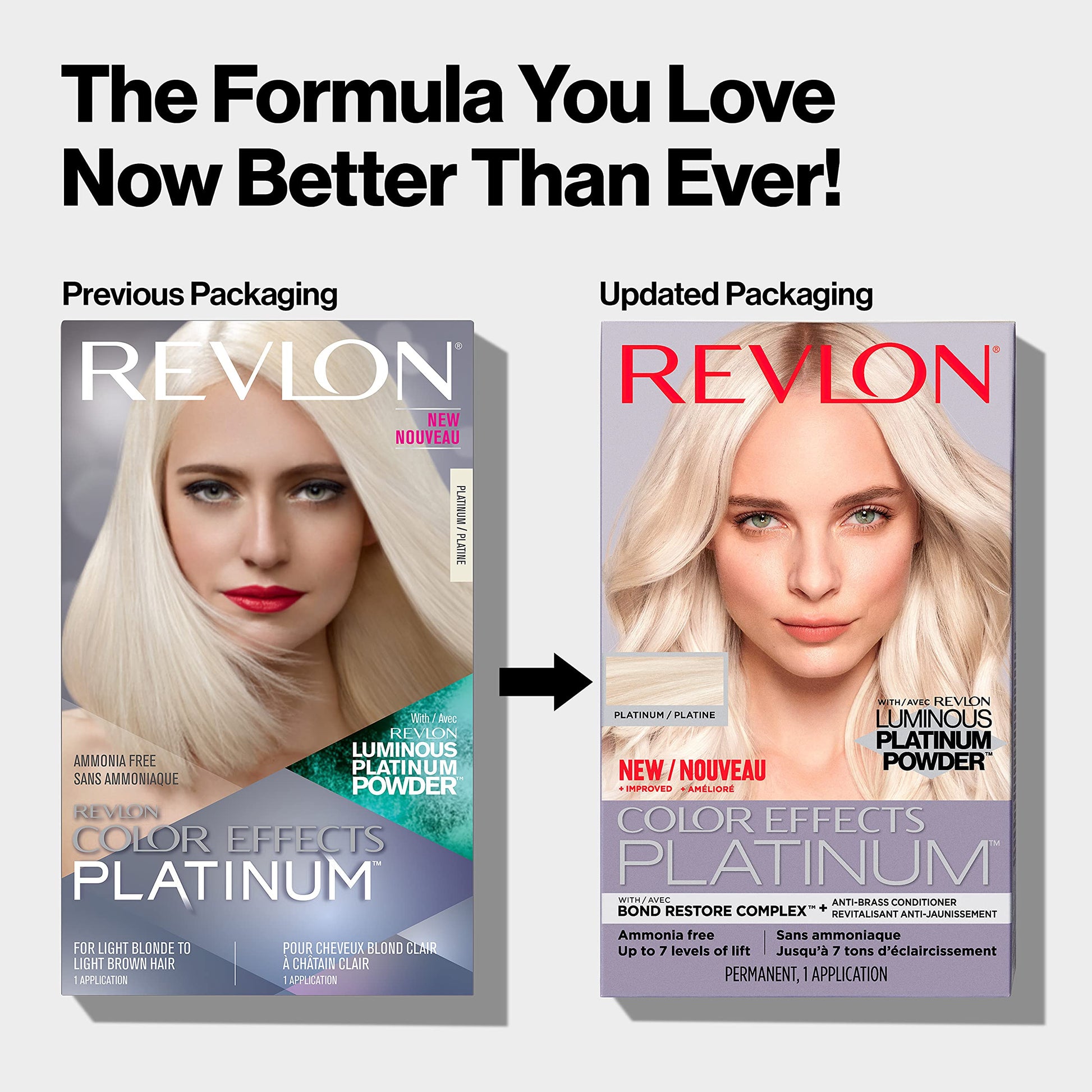 Lavender Revlon Color Effects Permanent Highlighting Kit, Ammonia & Paraben Free Hair Dye, 60 Platinum, 8 Oz (Pack of 1)