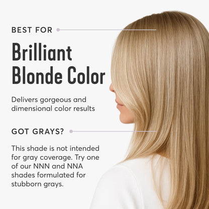 White Smoke Madison Reed Radiant Hair Color Kit - 8.5NNA Dark Neutral Blonde (Lusia Blonde), 100% Gray Hair Coverage Permanent Hair Dye for Resistant Grays | PPD-Free & Ammonia-Free, 1 Pack