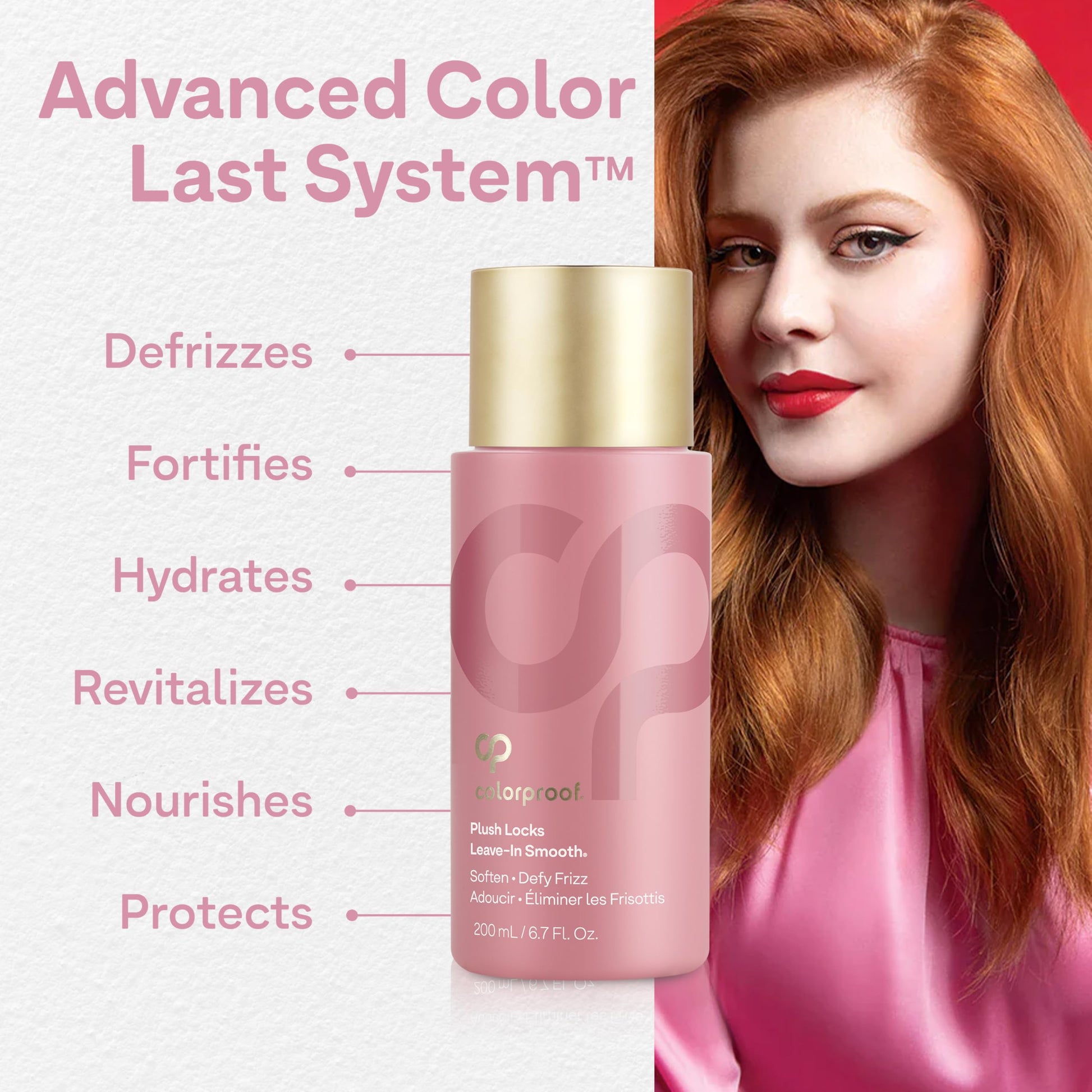 White Smoke Plush Locks Leave-in Smooth, Anti- Frizz Smoothing Lotion, Protects & Reduces Blow Dry Time, Controls Frizz & Adds Shine, Sulfate-Free, Vegan, 6.7fl oz
