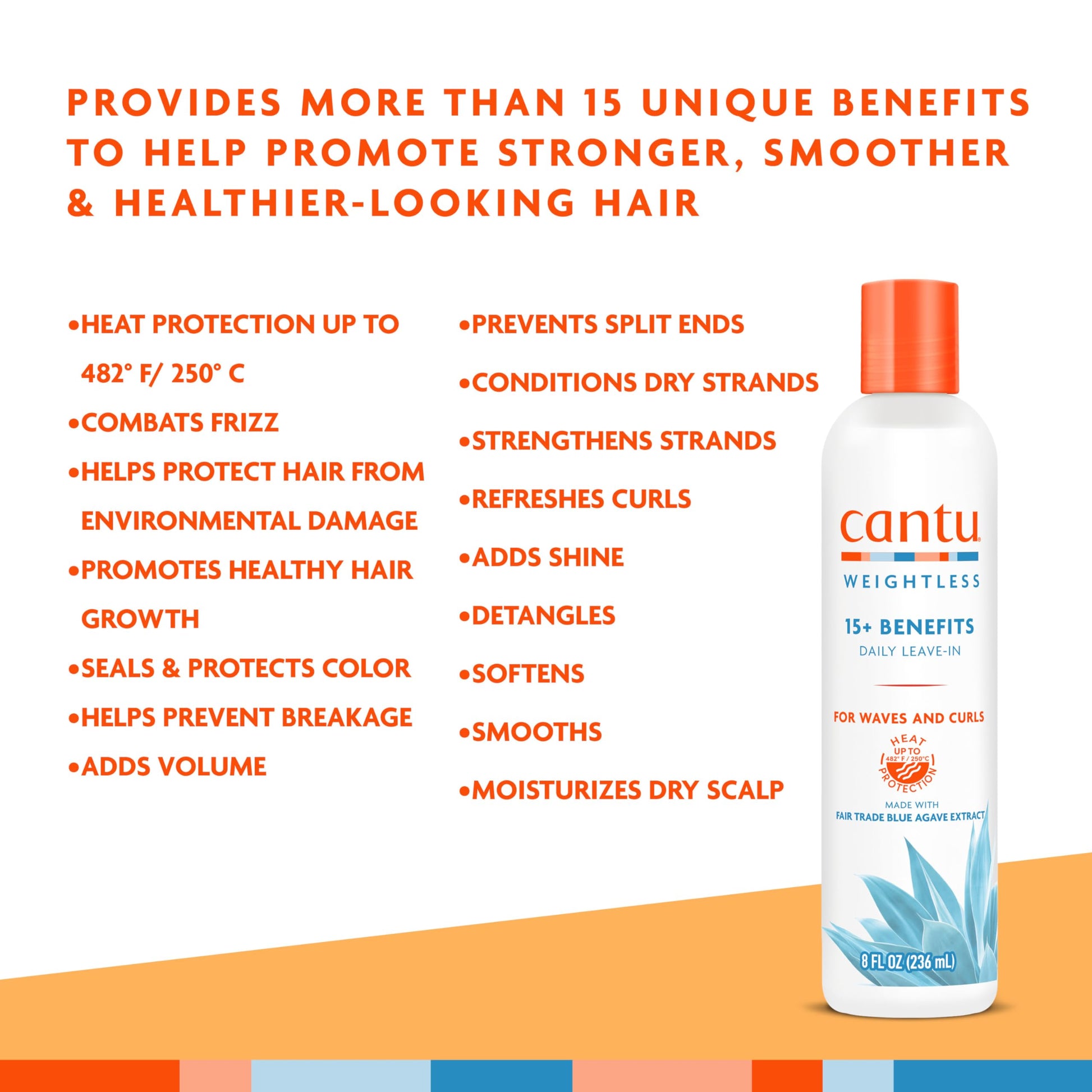 White Smoke Cantu Weightless Daily Leave-In Cream, 8 fl oz