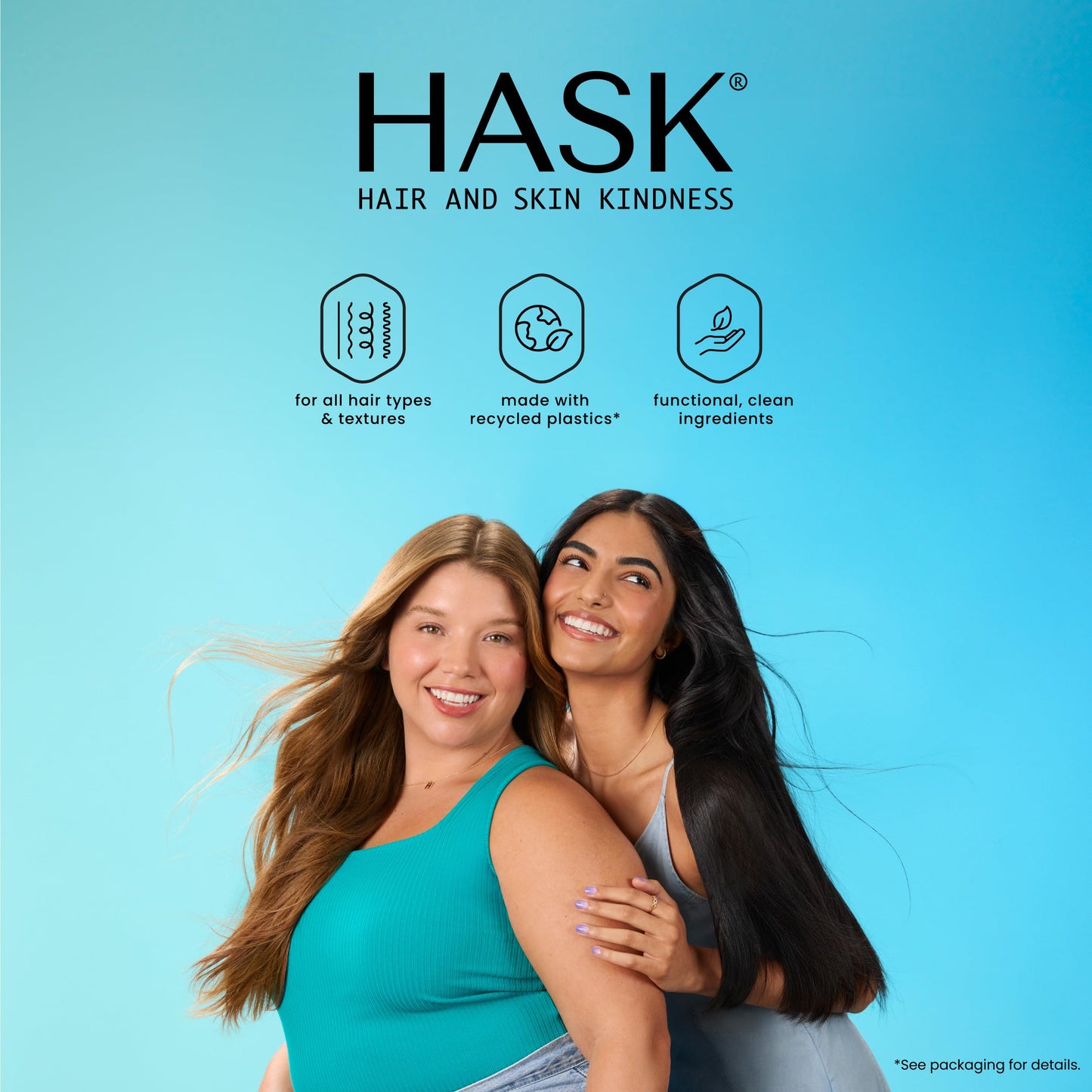 Turquoise HASK Argan Oil Repairing Shampoo Conditioner Hair Travel Size Combo Set 3.3oz