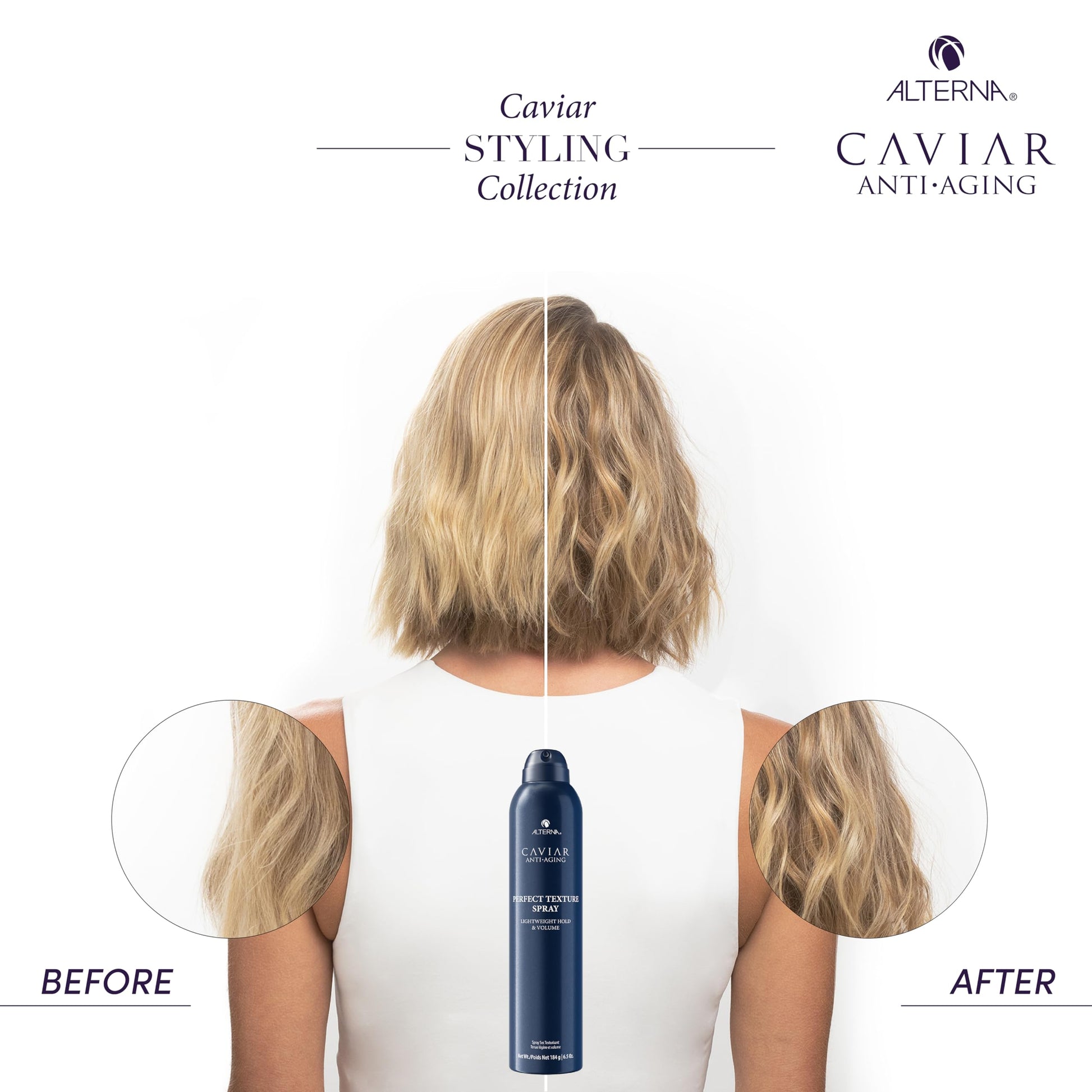 White Smoke Alterna Caviar Professional Styling Perfect Texture Spray, 6.5 Ounce (Pack of 1)