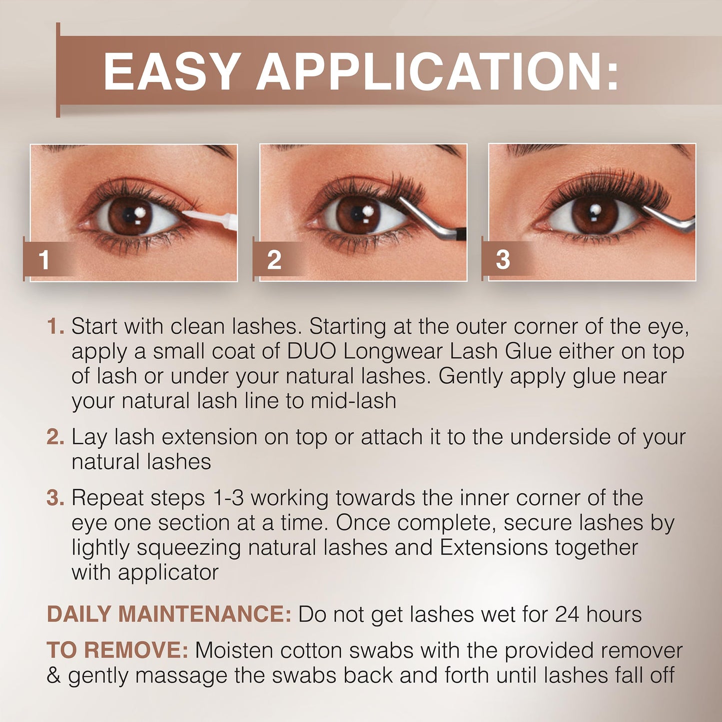 Light Gray Ardell Pre-Mapped Eyelash Extensions - False Lashes Kitten Eye, Reusable Segmented Lash Strips, Natural-Looking Lash Extensions, 3 Pack