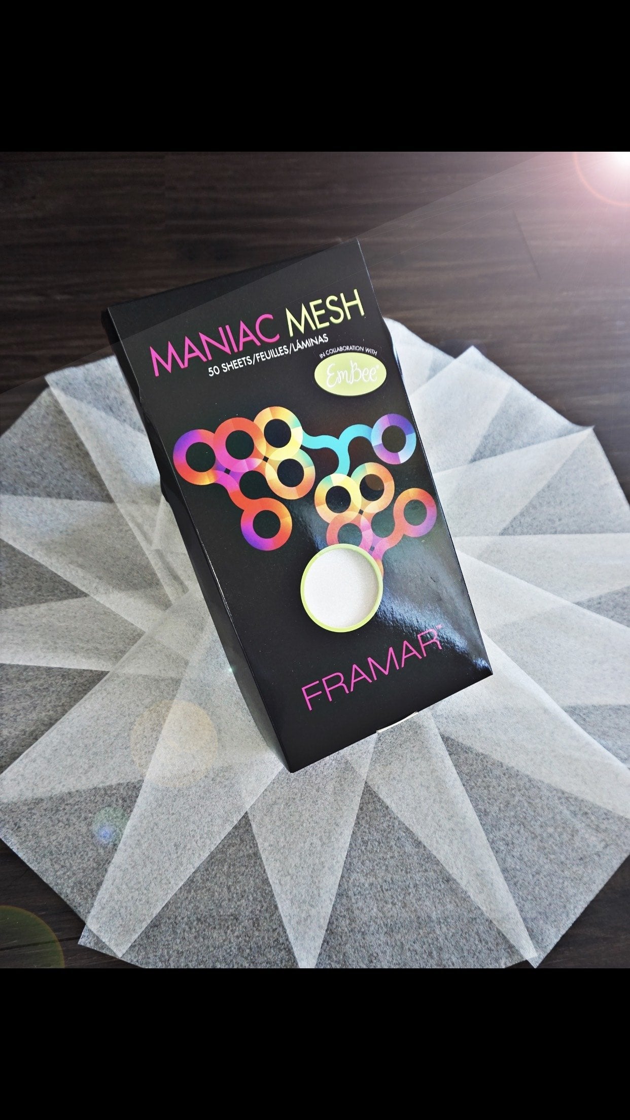 Dark Gray FRAMAR Maniac Mesh Sheets - Mesh Strips for Hair Dye, Hair Color, Hair Bleach - 50 Pack (Reusable)