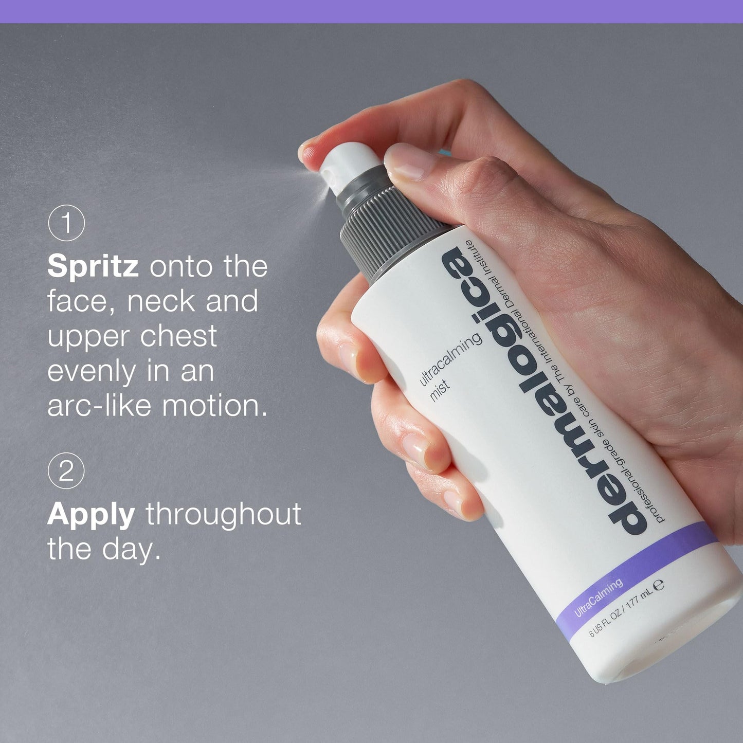 Dark Gray Dermalogica Ultracalming Mist, Facial Spray for Sensitive Skin with Aloe, Soothing and Hydrating - Quickly Relieves Inflammation and Discomfort, 6 Fl Oz