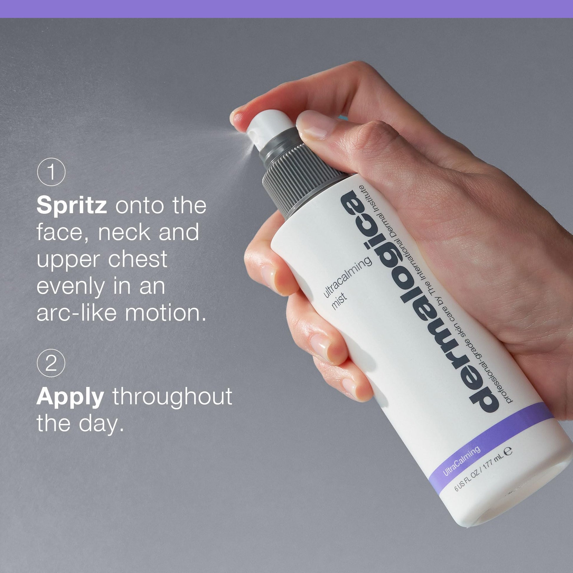 Dark Gray Dermalogica Ultracalming Mist, Facial Spray for Sensitive Skin with Aloe, Soothing and Hydrating - Quickly Relieves Inflammation and Discomfort, 6 Fl Oz
