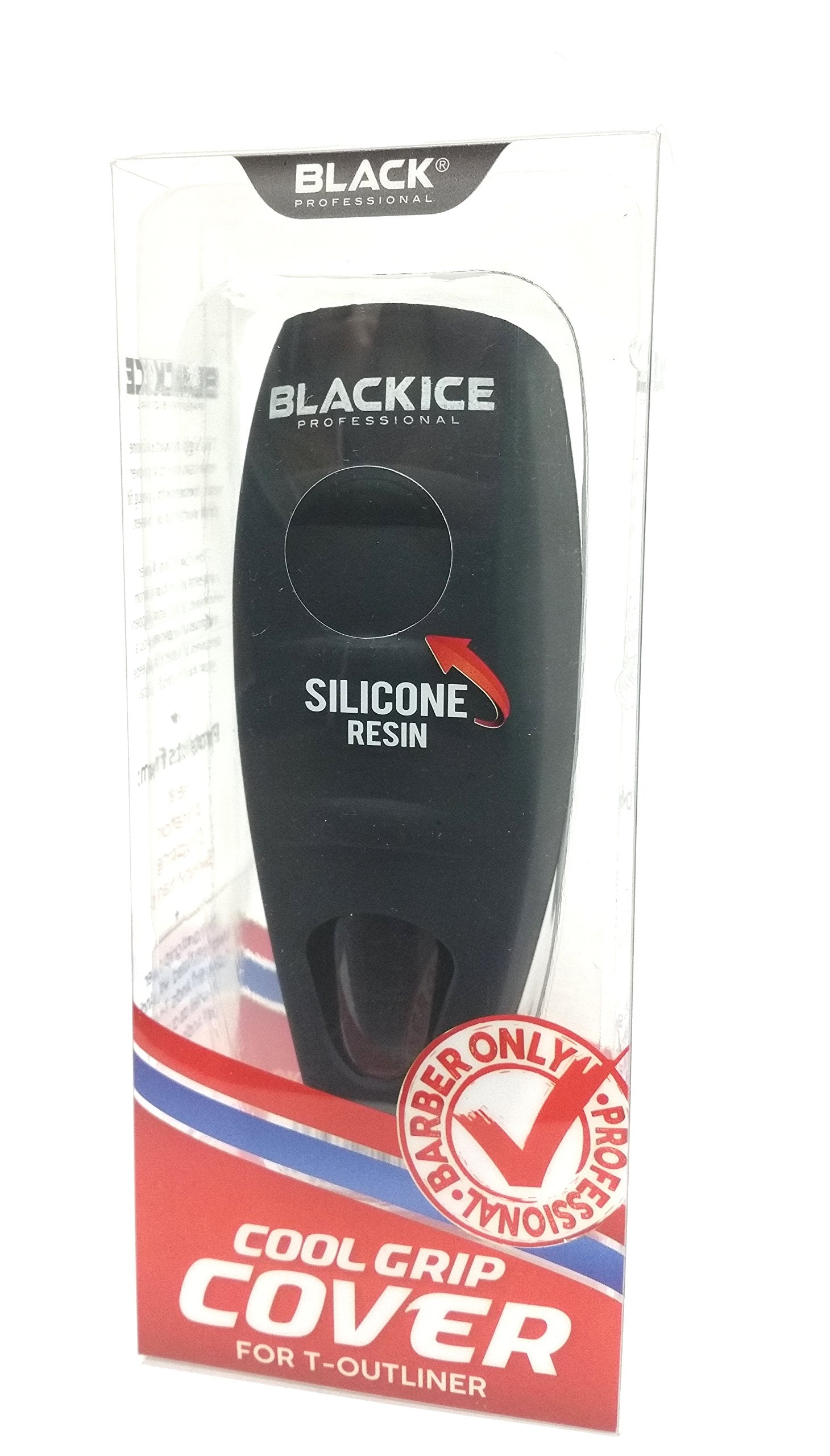 White Smoke Black Ice Professional Barber Silicone Cool Grip Cover for Andis T-Outliner, Blackout, and Outliner II Trimmer
