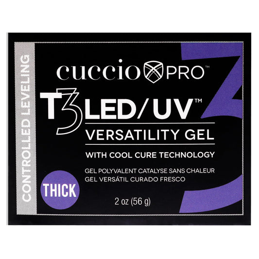 Black Cuccio Pro T3 LED/UV Cool Cure Versatility Gel - Self-Levelling Gel With Calcium - Incredibly Flexible - Strong Adhesion - High Shine Finish - Fast Application - Opaque Petal Pink - 2 Oz Nail Gel