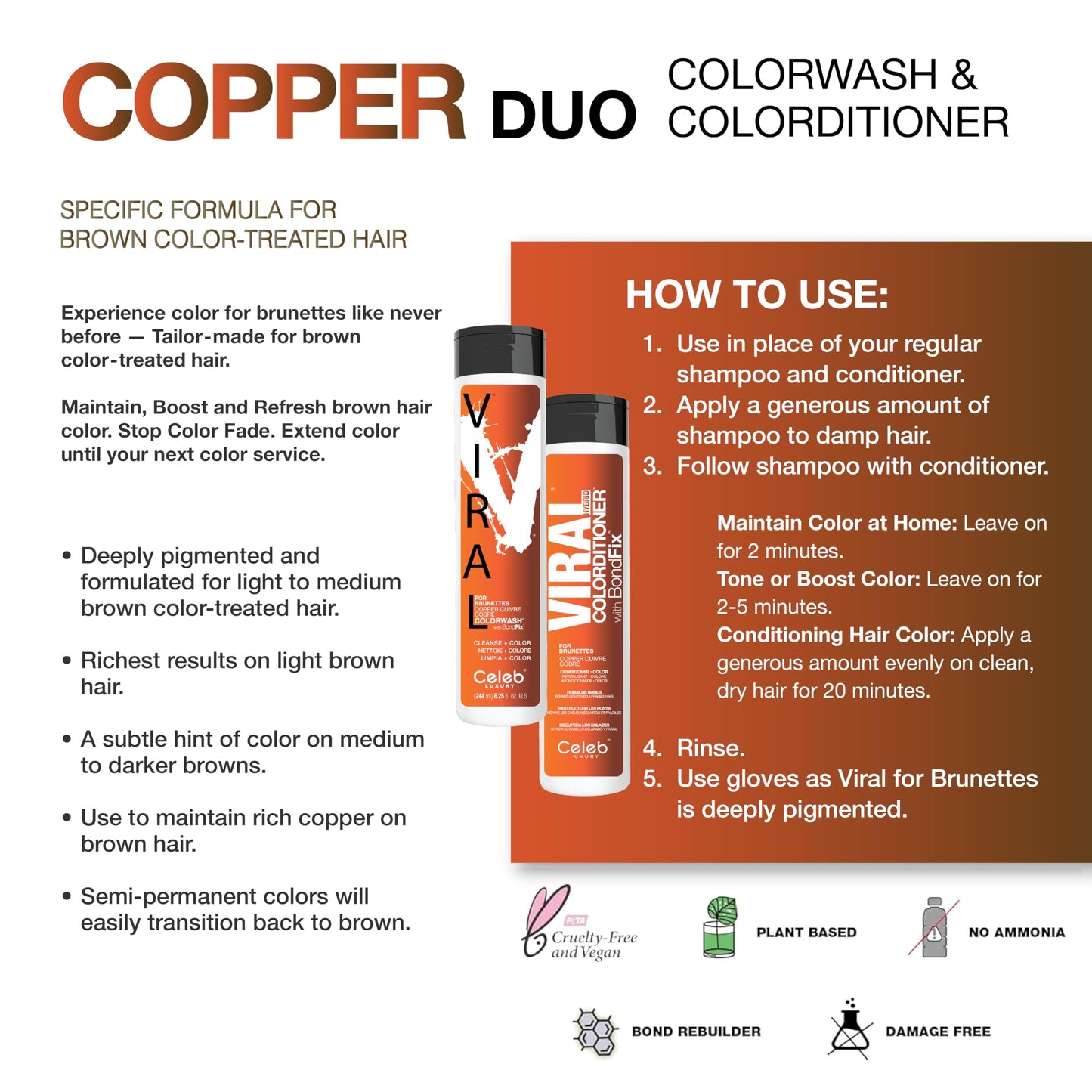 White Smoke Copper for Brunette Duos