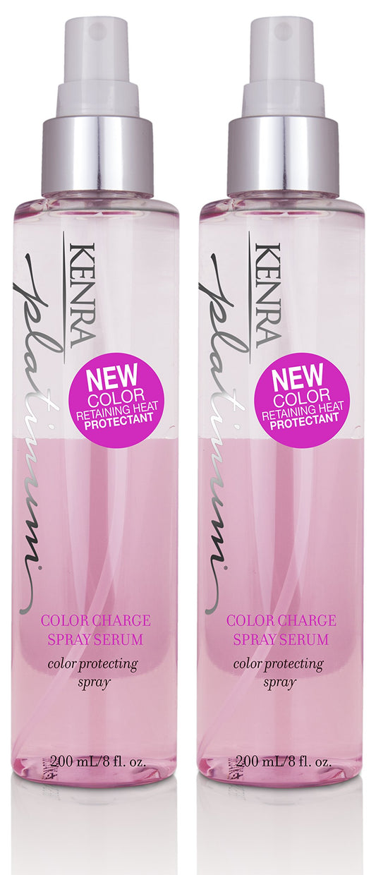 White Smoke Kenra Platinum Color Charge Spray Serum | Color Protecting Spray | All Hair Types | 6.7 fl. Oz (2-Pack)