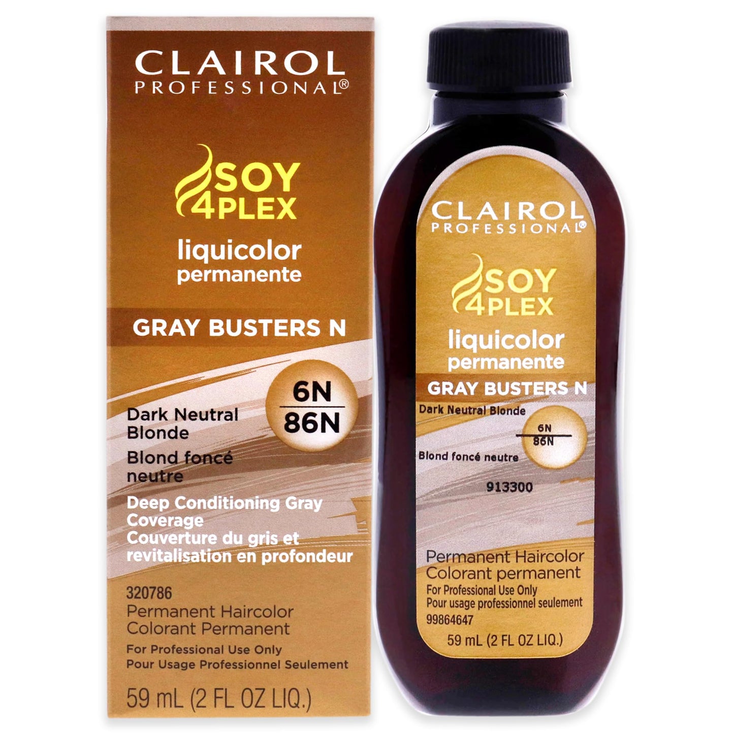 White Smoke Clairol Professional Permanent Liquicolor, 6n Dark Neutral Blonde, 2 Fl Oz - Packaging May Vary