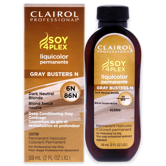 White Smoke Clairol Professional Permanent Liquicolor, 6n Dark Neutral Blonde, 2 Fl Oz - Packaging May Vary