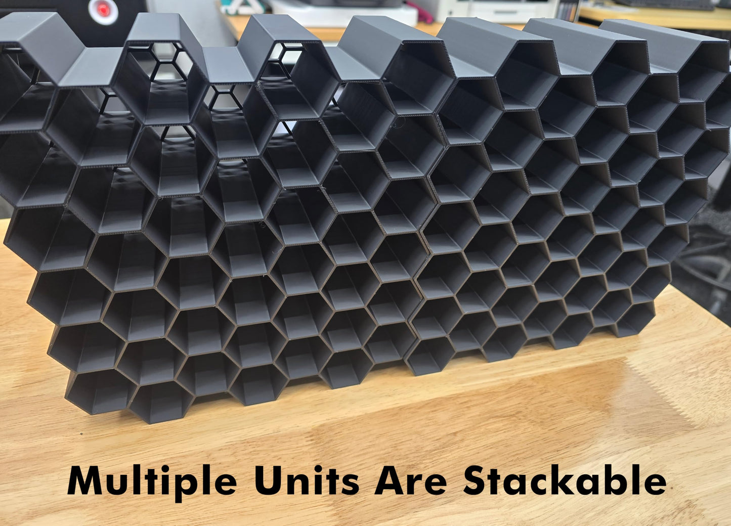 Dark Slate Gray HexRacks Hair Dye Holder - Shades EQ & More - Wall Mountable or Stackable - Hair Sylist Dye Holder Rack | Holds 42 Bottles Per Section