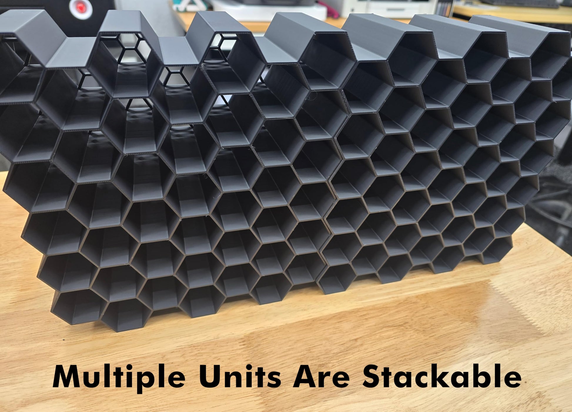 Dark Slate Gray HexRacks Hair Dye Holder - Shades EQ & More - Wall Mountable or Stackable - Hair Sylist Dye Holder Rack | Holds 42 Bottles Per Section