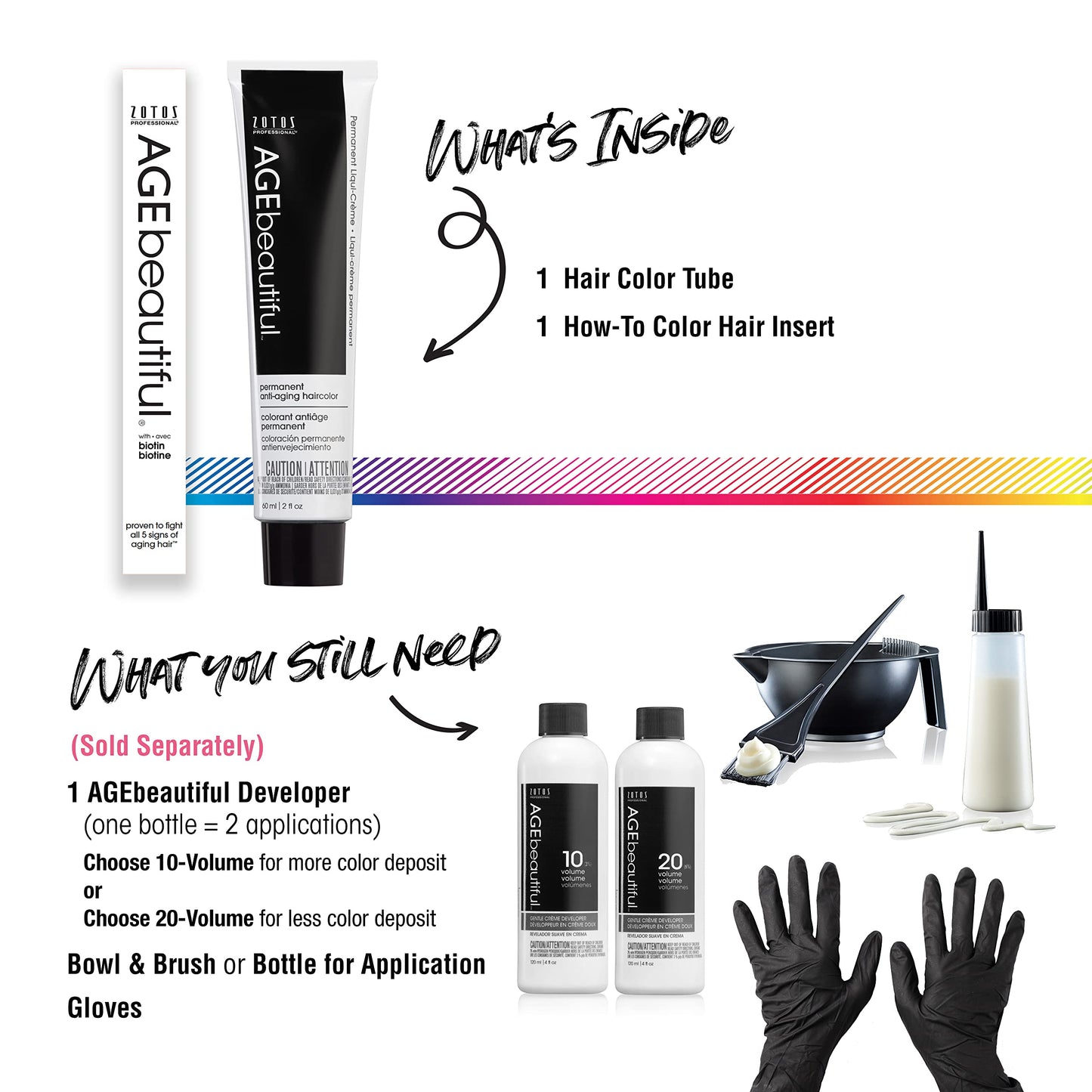 White Smoke AGE beautiful Permanent Hair Color Dye Liqui Creme | 100% Gray Coverage | Anti-Aging Haircolor | Biotin for Thicker, Fuller Hair | Professional Salon Coloring | Topcoat Toner Pearl Blonde