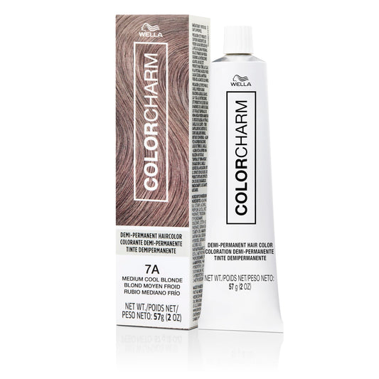 White Smoke COLORCHARM Demi Permanent Hair Color 7A Medium Cool Blonde Gloss, Refresh & Tone 2 Fl Oz