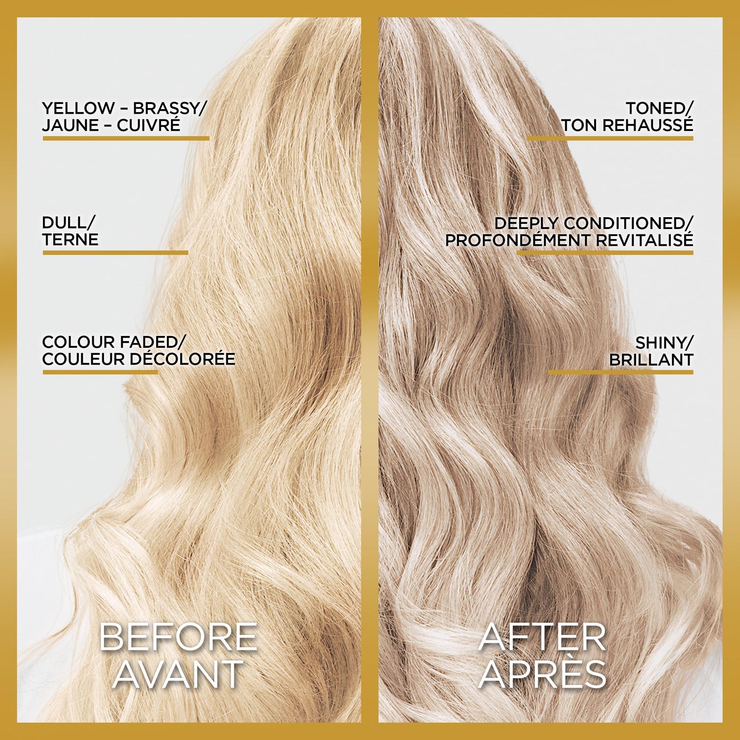 Lavender L’Oreal Paris Le Color Gloss One Step In-Shower Toning Hair Gloss for Bleached Hair, Neutralizes Brass, Conditions & Boosts Shine, Platinum Pearl, 4 Ounce
