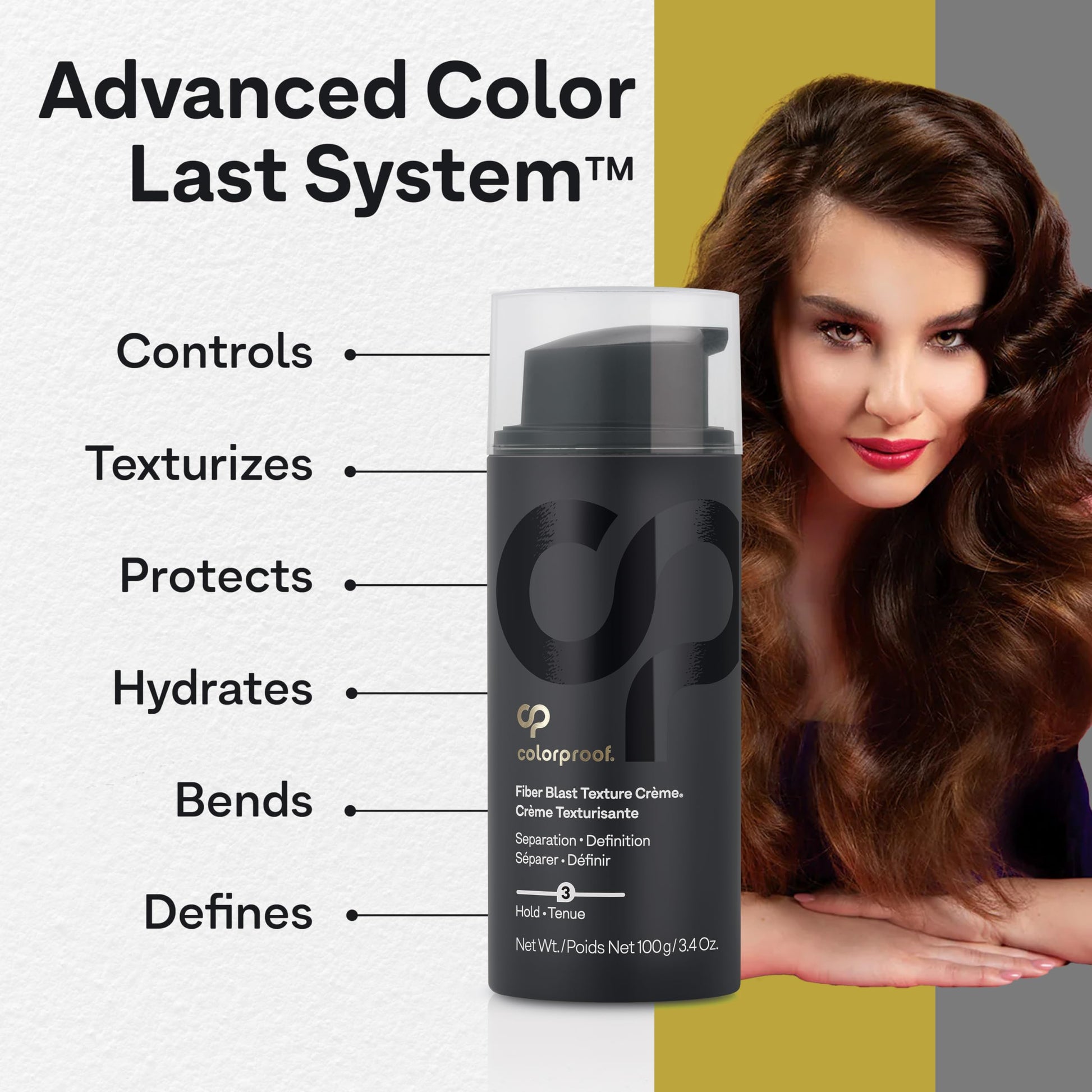 White Smoke Colorproof Fiber Blast Texture Crème 3.4 Fl. Oz. Hydrating, Non-Greasy Hair Texture Cream with Lychee & Melon Scent, Travel Size Styling Cream