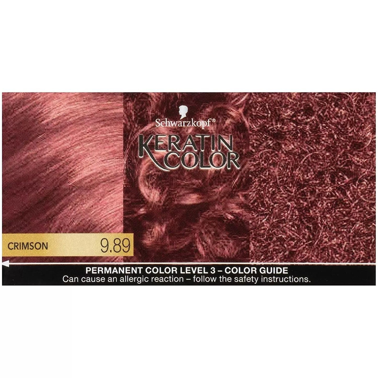 Saddle Brown Schwarzkopf Professional Quality Color, For All Hair Textures, Keratin Color, Crimson 9.89, Pack of 2