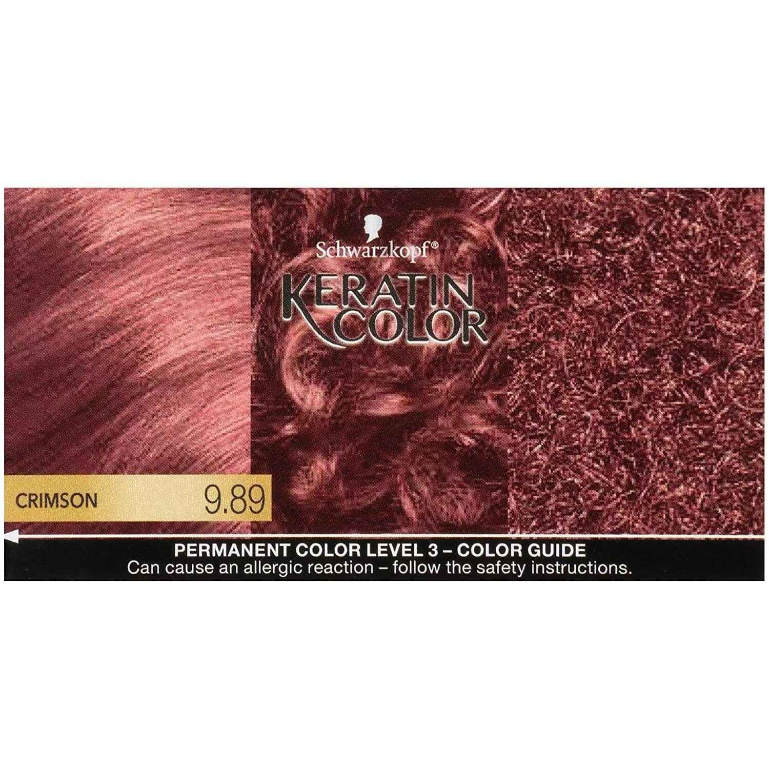 Saddle Brown Schwarzkopf Professional Quality Color, For All Hair Textures, Keratin Color, Crimson 9.89, Pack of 2