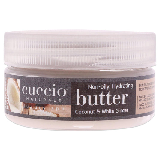 Light Gray Cuccio Naturale Butter Babies - Ultra-Moisturizing, Renewing Scented Body Cream - Deep Hydration For Dry Skin Repair - Made With All Natural Ingredients - Tower Coconut & White Ginger - 1.5 Oz