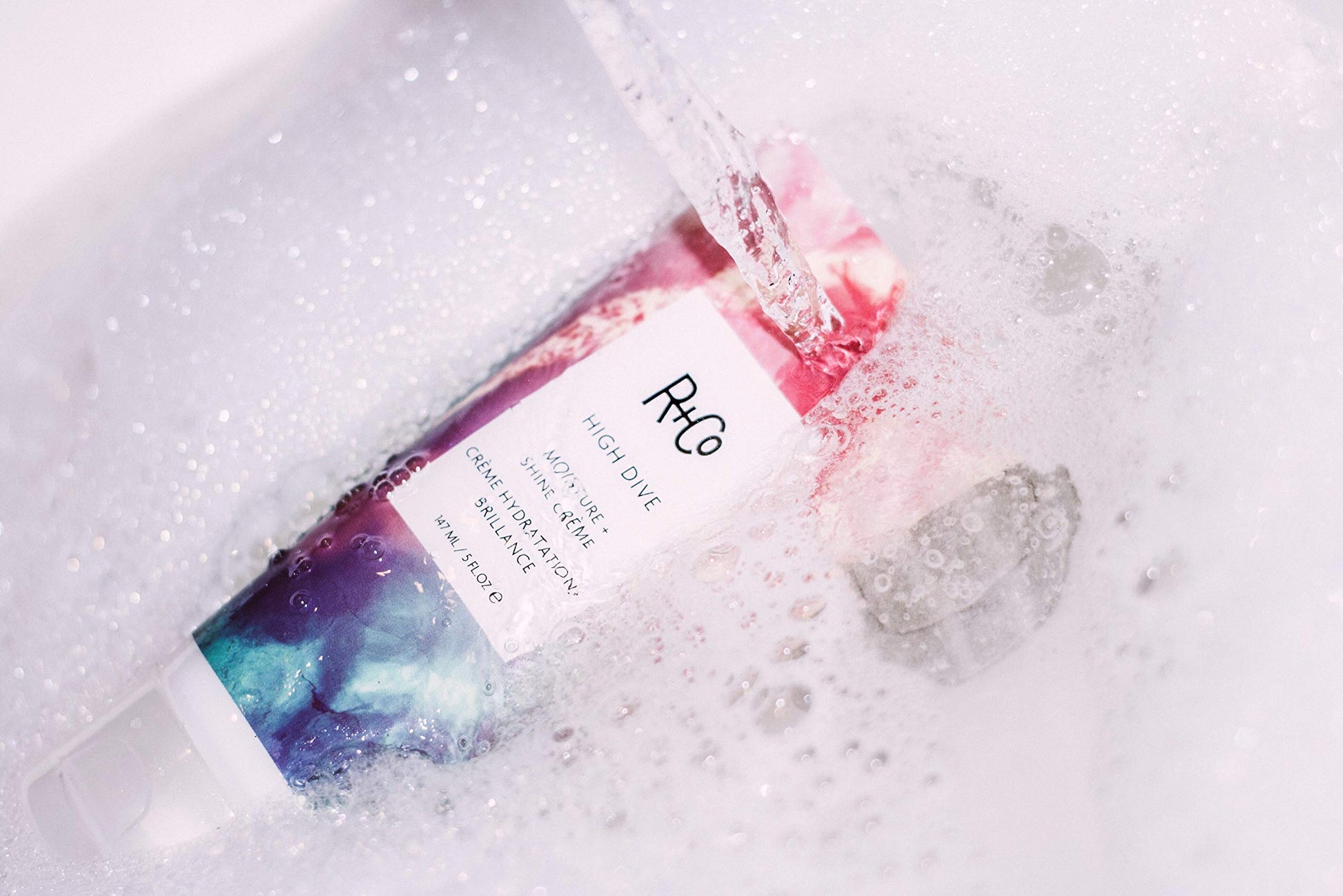 Lavender R+Co High Dive Moisture and Shine Crème | Deep Hydration + Softens + Eliminates Frizz | Vegan + Cruelty-Free | 5 Oz