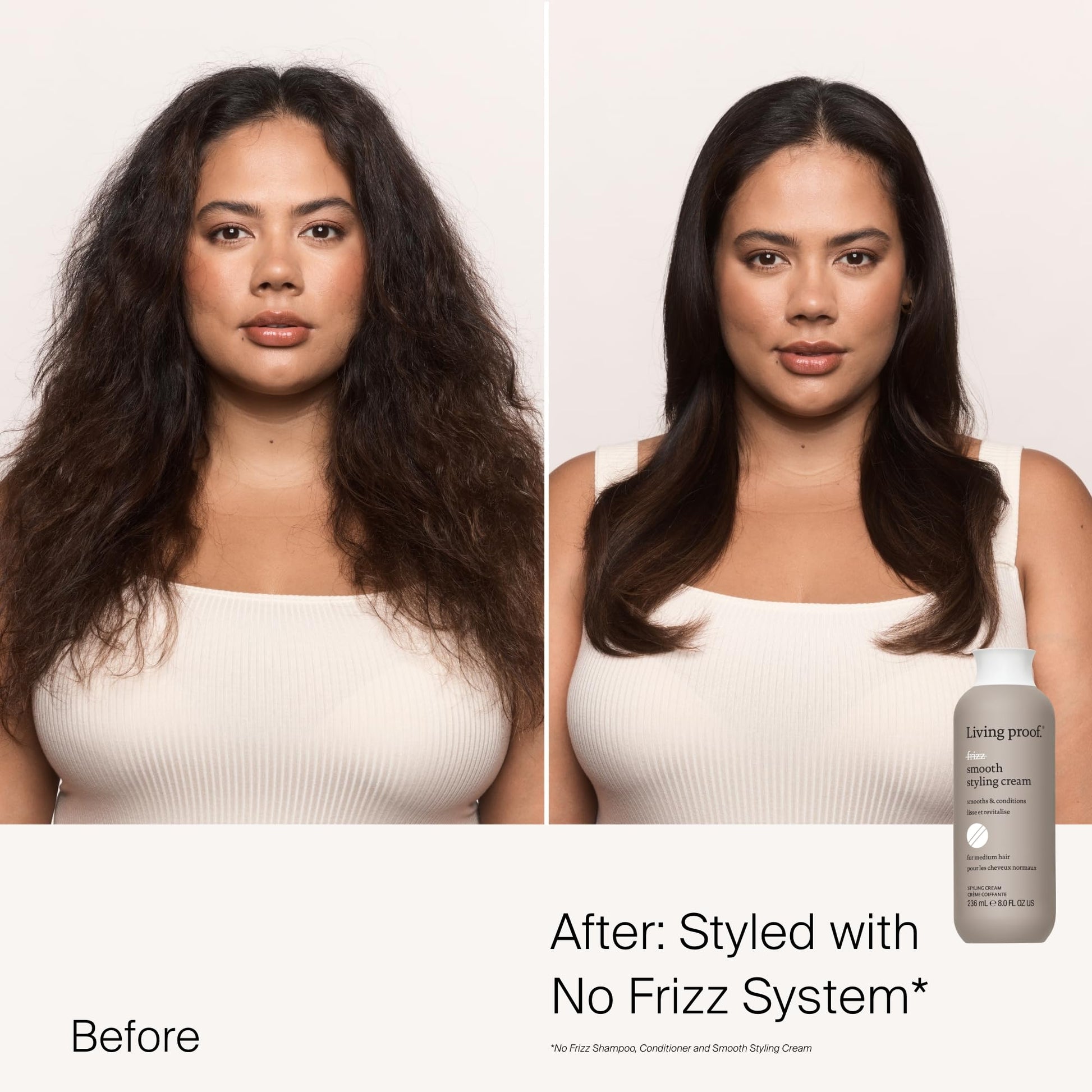 White Smoke Living Proof No Frizz Smooth Styling Cream