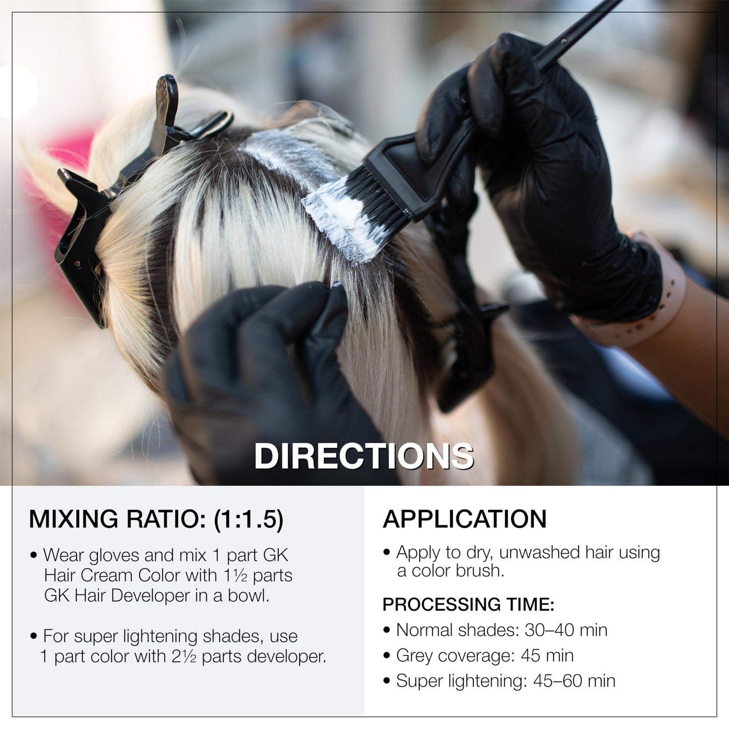 White Smoke GK HAIR Color Cream 4.0 Natural Brown – 100% Grey Coverage | Semi, Demi or Permanent Results | 8–10 Vol Semi | 20-30-40 Vol Permanent – Salon Quality Hair Dye – For Women & Men 3.4 Oz