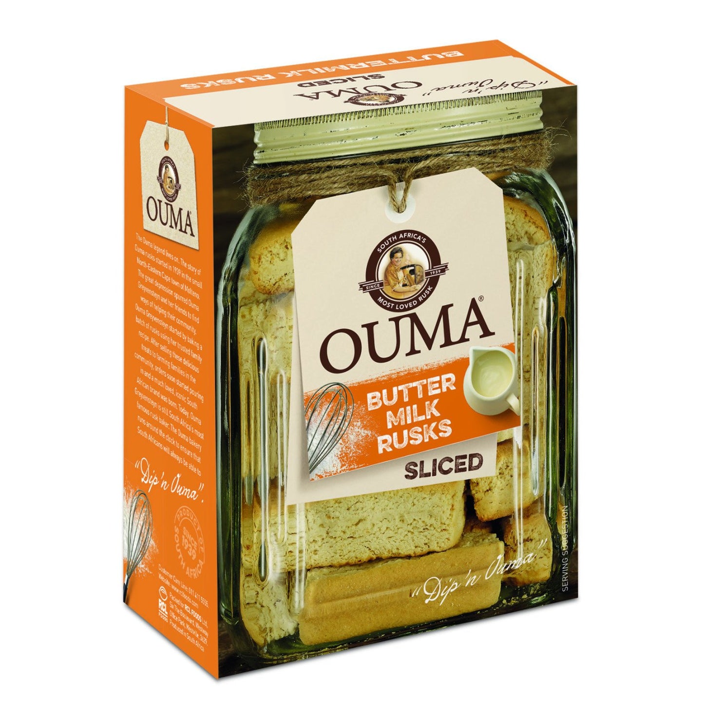 White Smoke Ouma Sliced Buttermilk Rusks 450g (2 Pack)