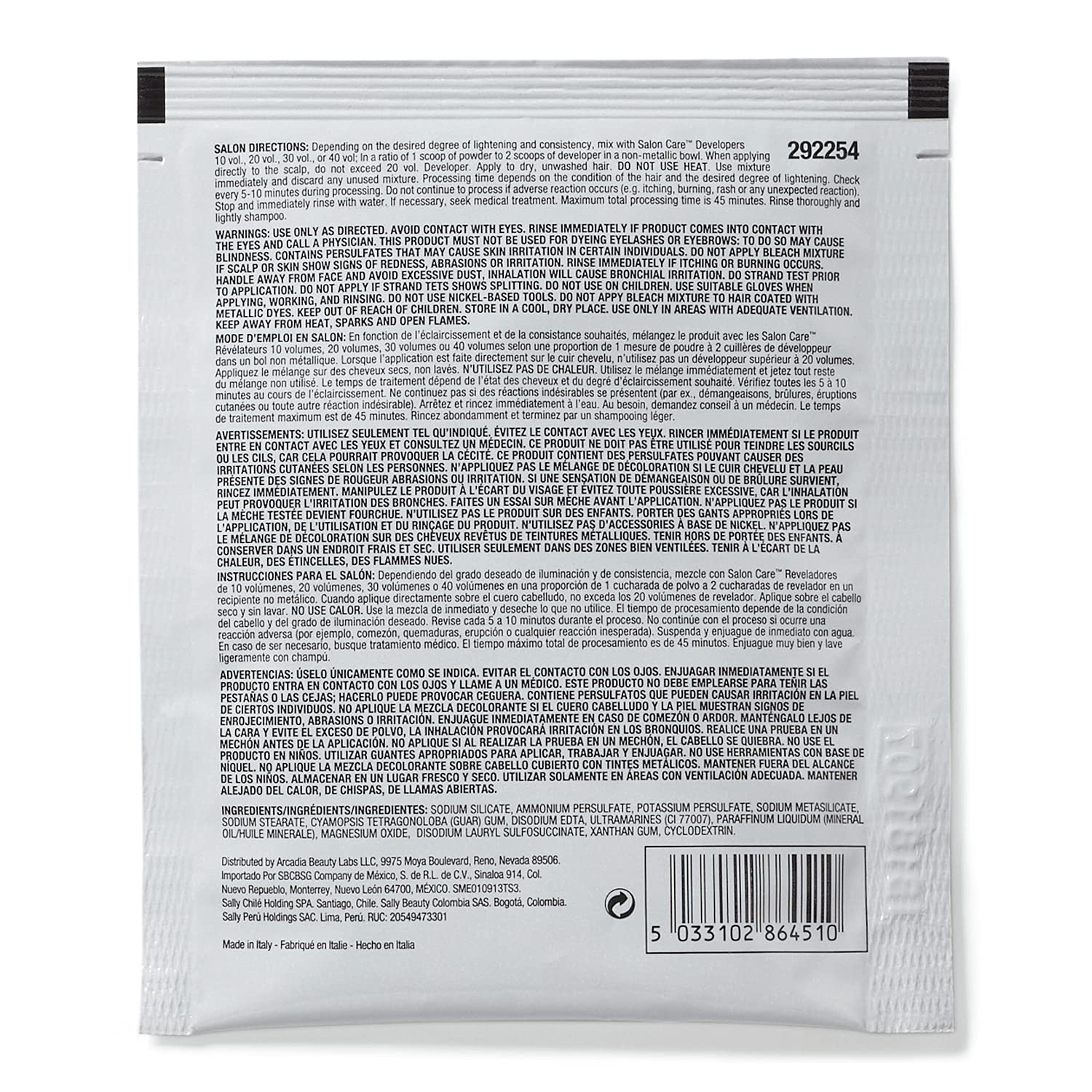 Gray Salon Care Prism Lites Blue Powder Lightener 1 oz