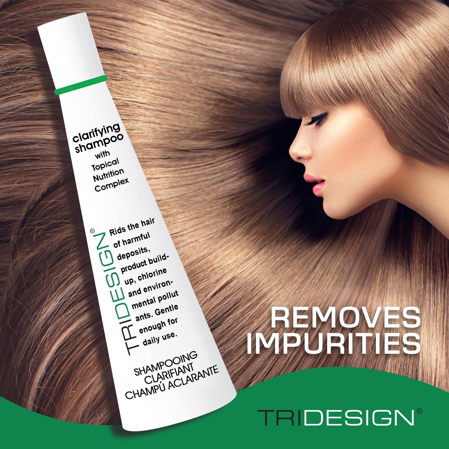 White Smoke TRIDESIGN Hair Care Clarifying Shampoo - Liquid Shampoo for Hair Deep Cleansing - Build Up & Impurities - Perfect Hair Care Products & Everyday - 10.5 fl. oz.