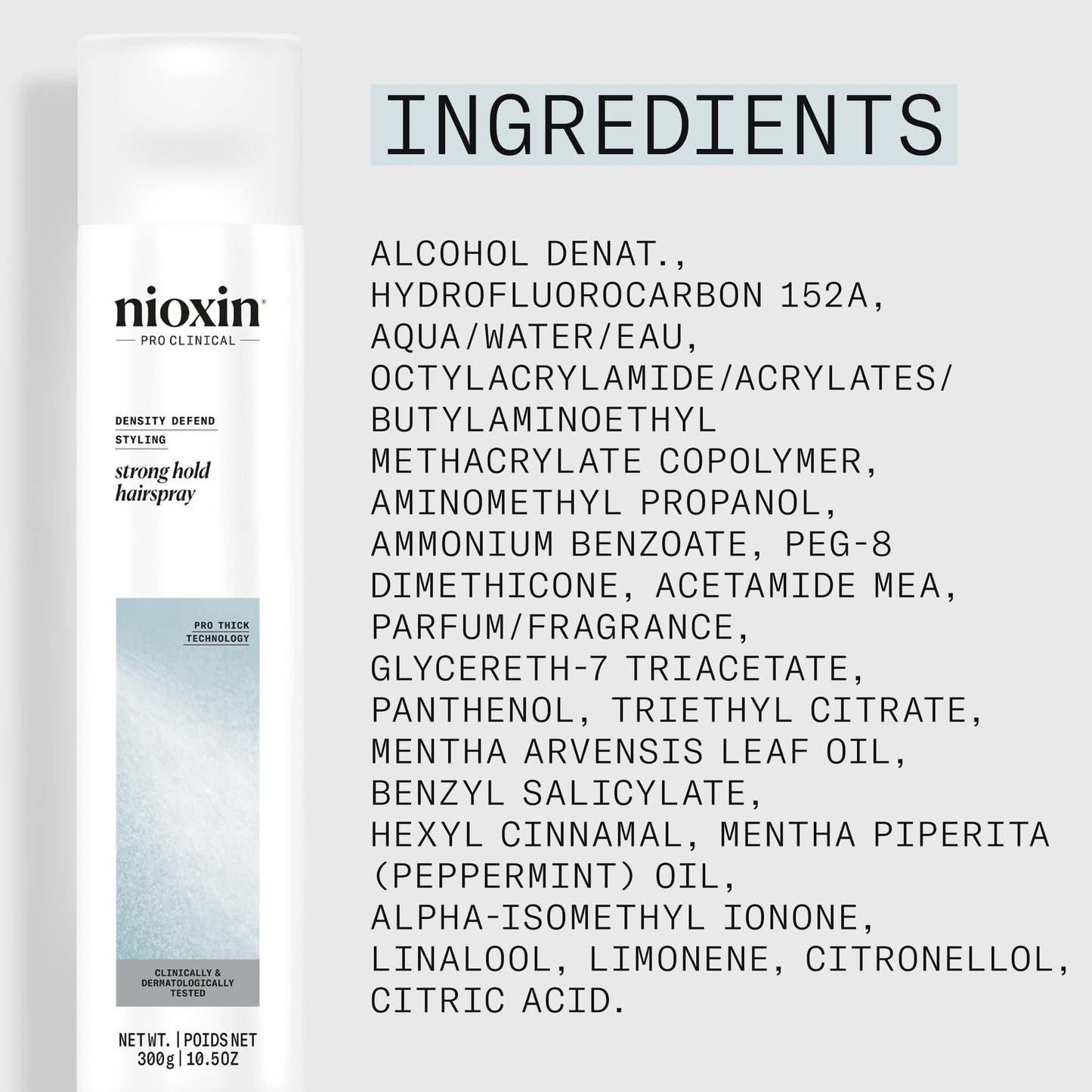 Lavender NIOXIN Density Defend Styling Strong Hold Hairspray For Long-Lasting Hairstyles Humidity Resistant 10.6 Fl oz.