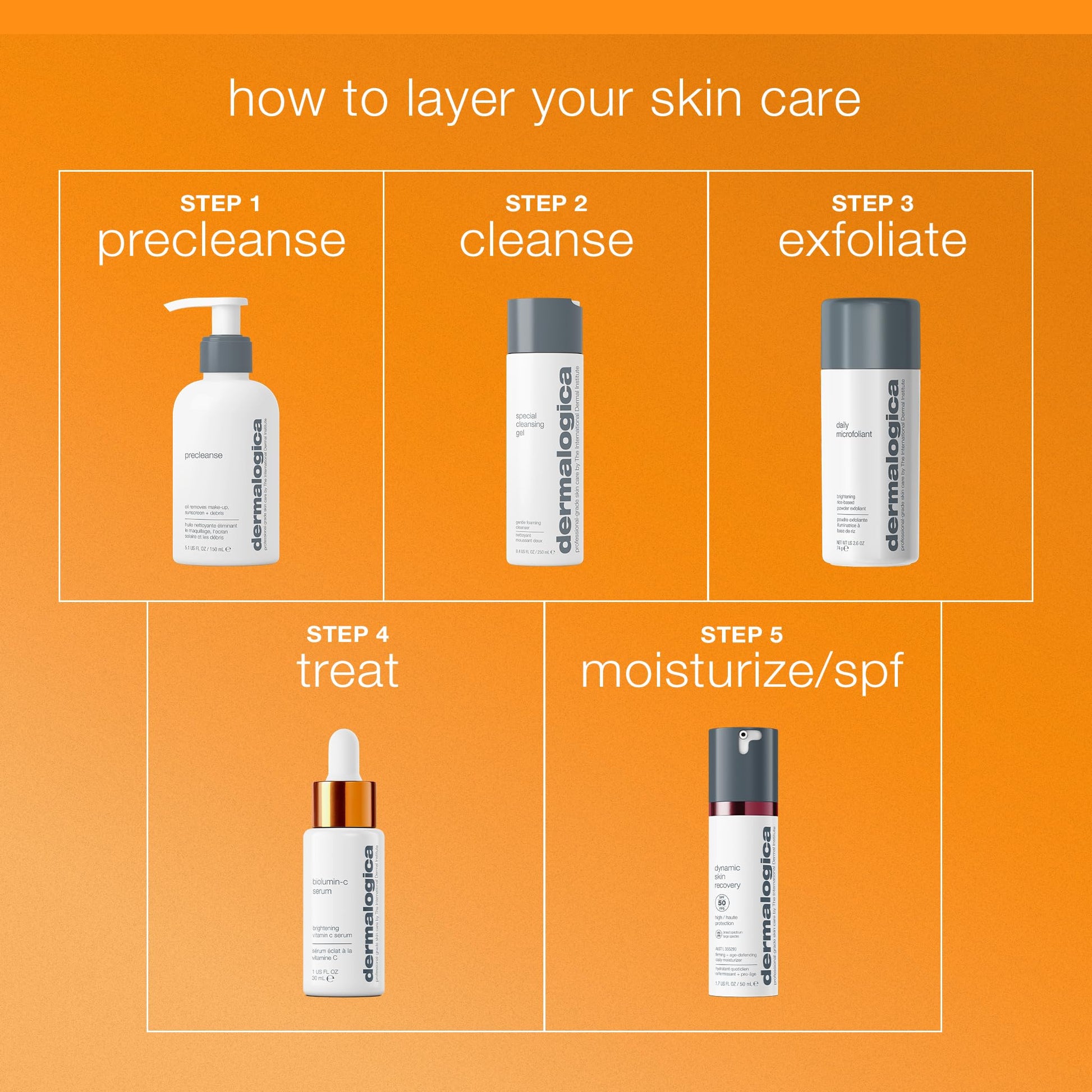 Goldenrod Dermalogica Biolumin-C Serum, Vitamin C Dark Spot Serum for Face with Peptide and AHA - Exfoliates and Reduces Sign of Skin Aging, 0.34 Fl Oz