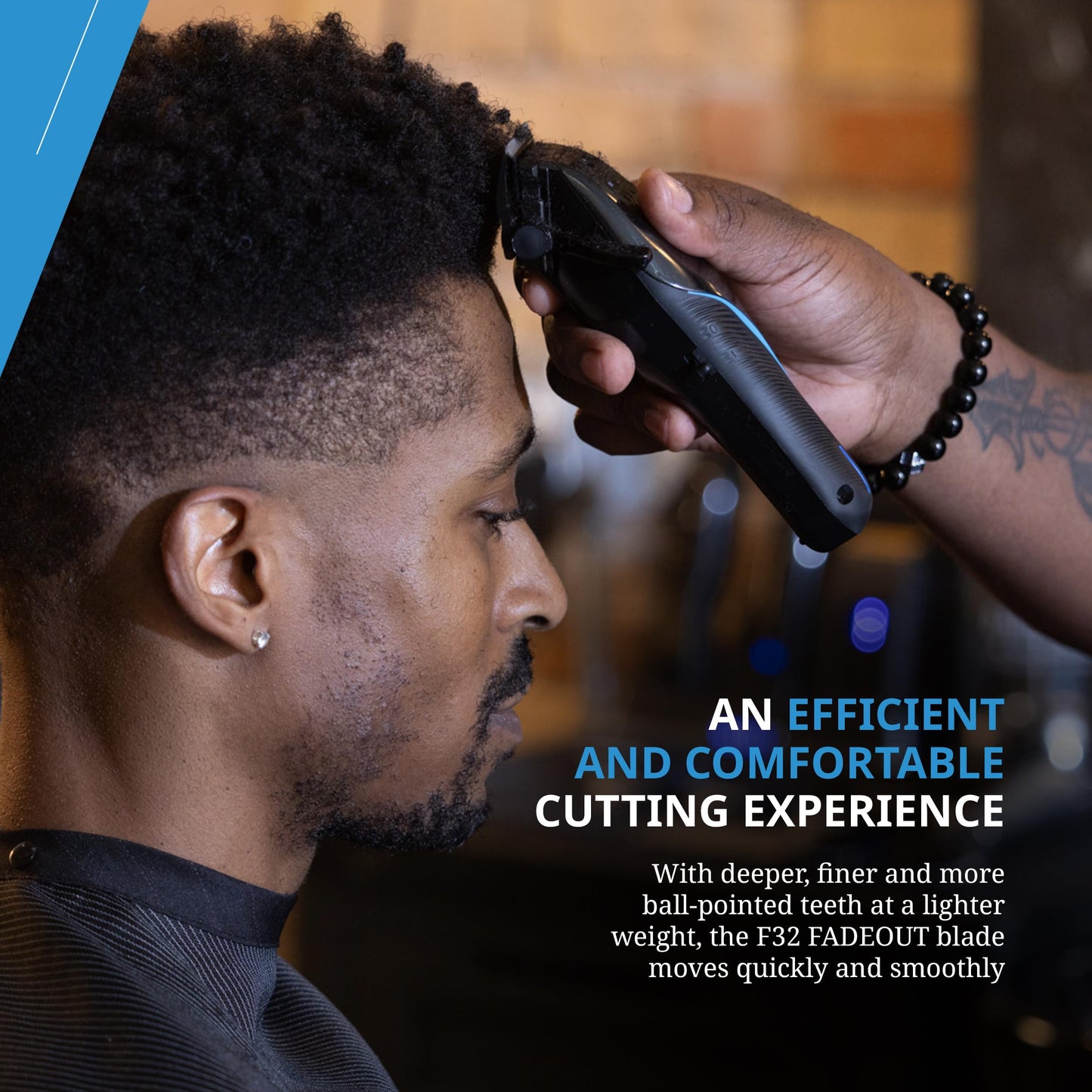 Black Wahl Professional 5-Star Vapor Clipper with F32 Fadeout Adjustable Balding Blade, Adaptable Speed Control, Cord/Cordless