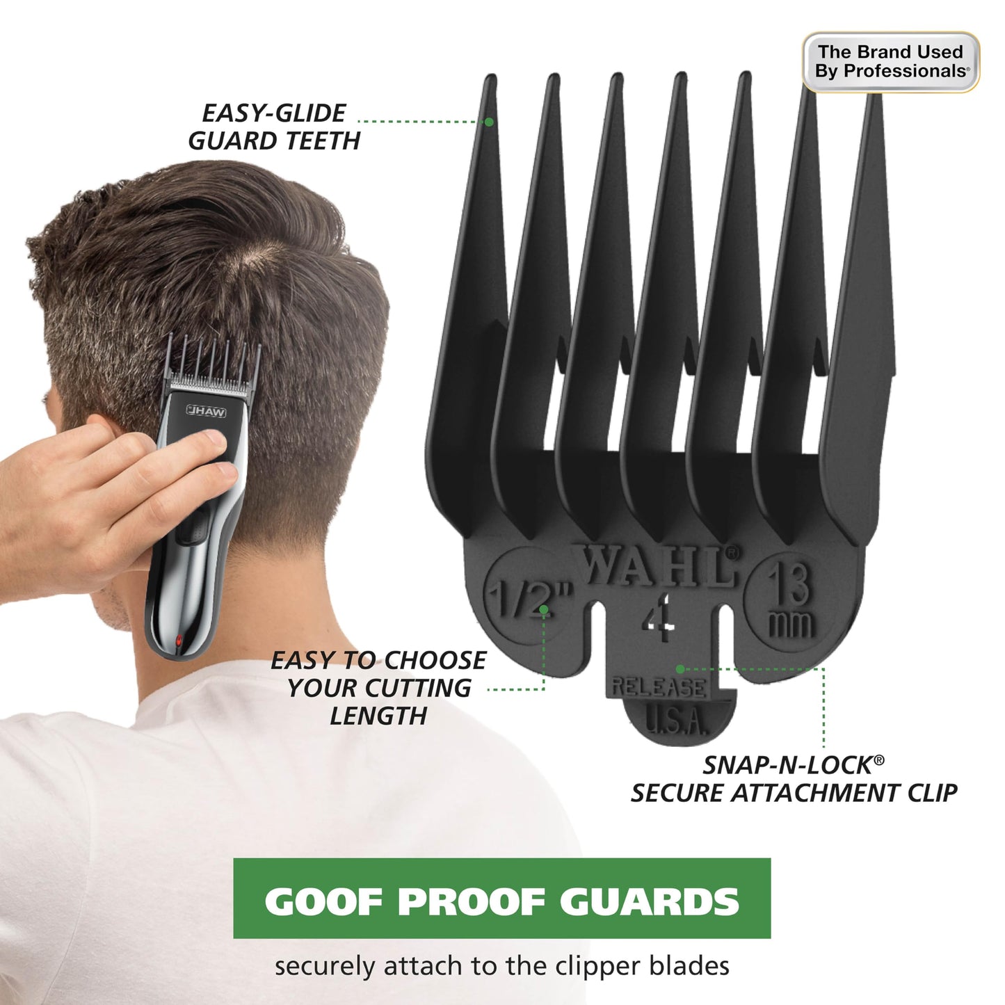 White Smoke Wahl Clipper Rechargeable Cord/Cordless Haircutting & Trimming Kit for Heads, Longer Beards, & All Body Grooming - Model 79434