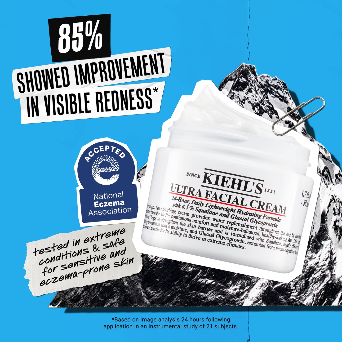 Dodger Blue Kiehl's Ultra Facial Cream, with 4.5% Squalane to Strengthen Skin's Moisture Barrier, Skin Feels Softer and Smoother, Long-Lasting Hydration, Easy and Fast-Absorbing, Suitable for All Skin Types