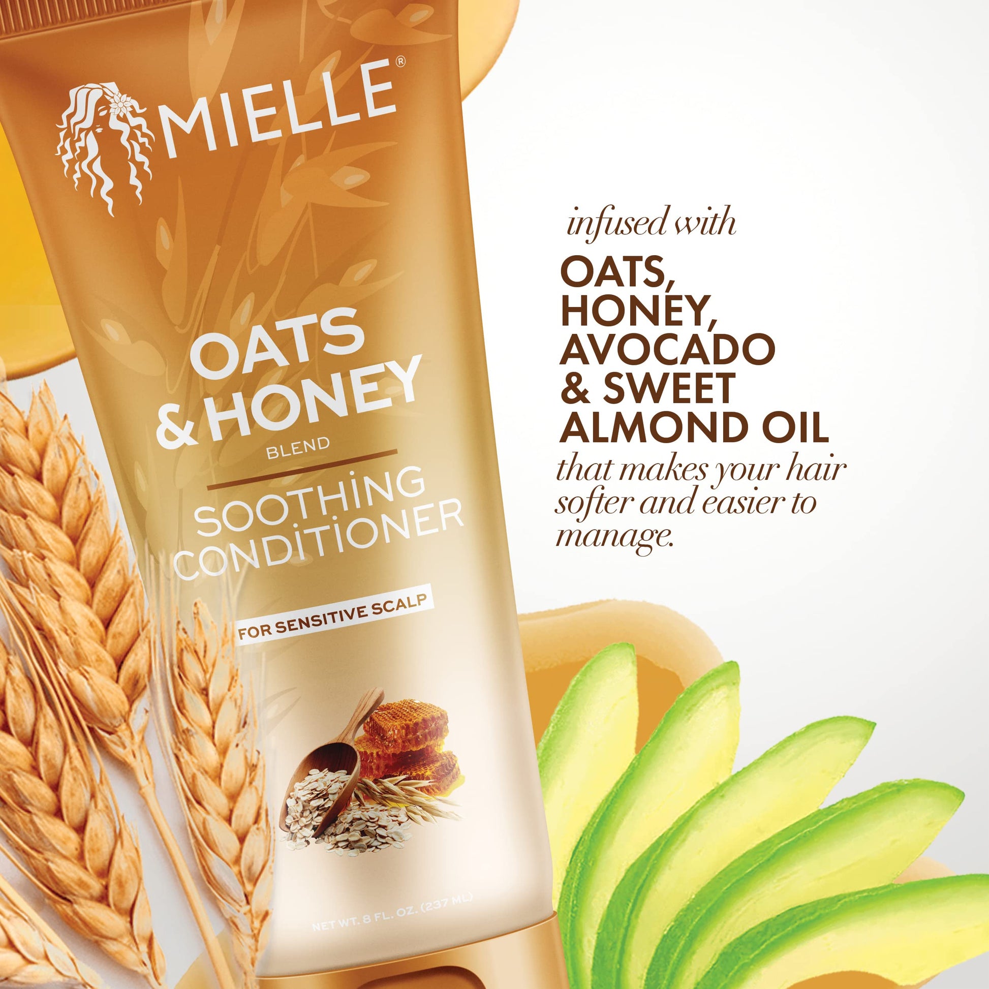 White Smoke Mielle Organics Oats & Honey Soothing Conditioner