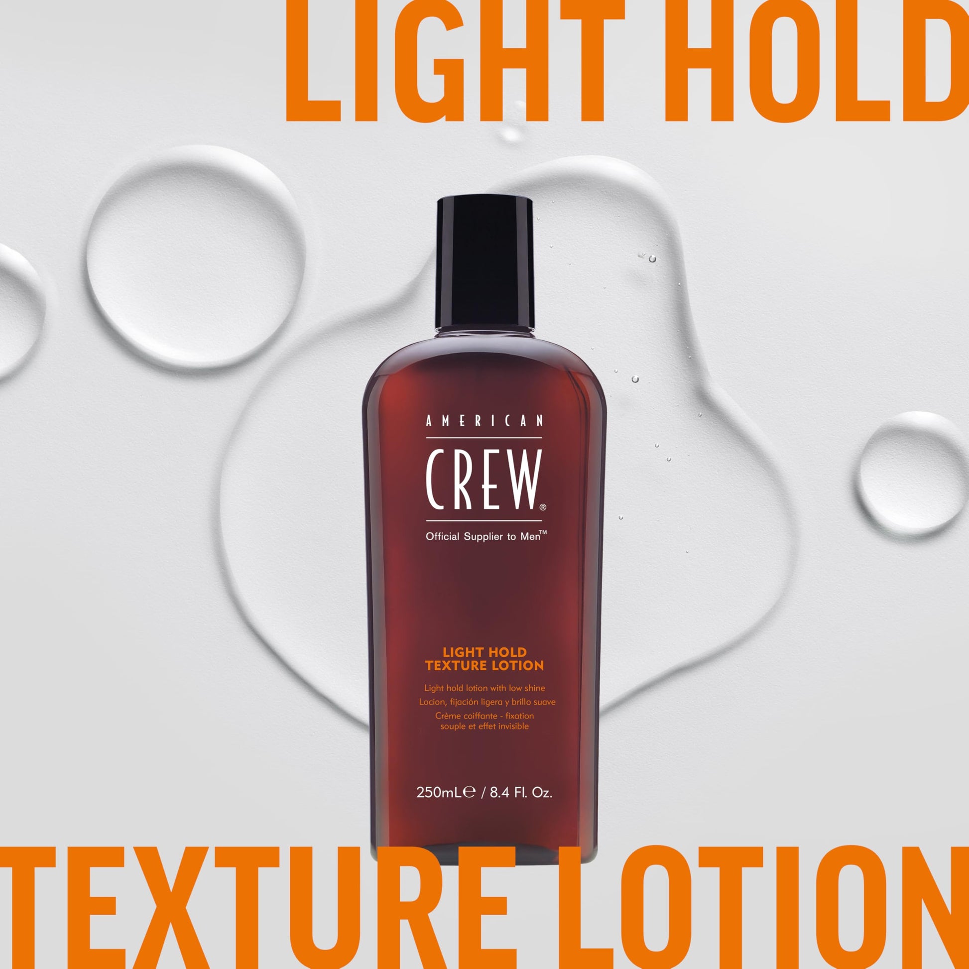 Lavender American Crew Men's Hair Texture Lotion, Like Styling Gel with Light Hold & Low Shine, 8.4 Fl Oz