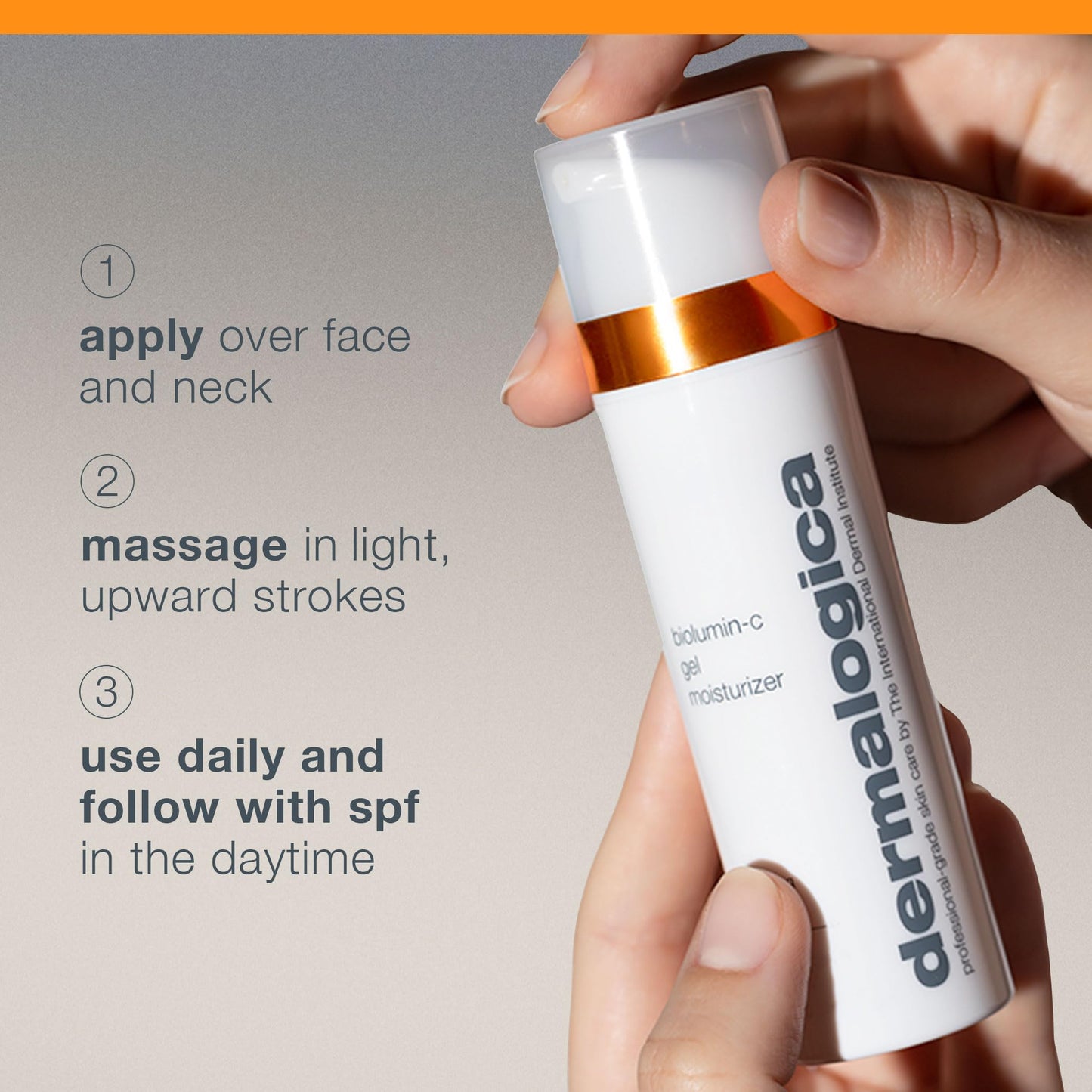 Light Gray Dermalogica Biolumin-C Gel Moisturizer, Face Moisturizer with Hyaluronic Acid and Vitamin C - Boosts Radiance, Brightens, Provides Weightless Hydration, 1.7 Fl Oz