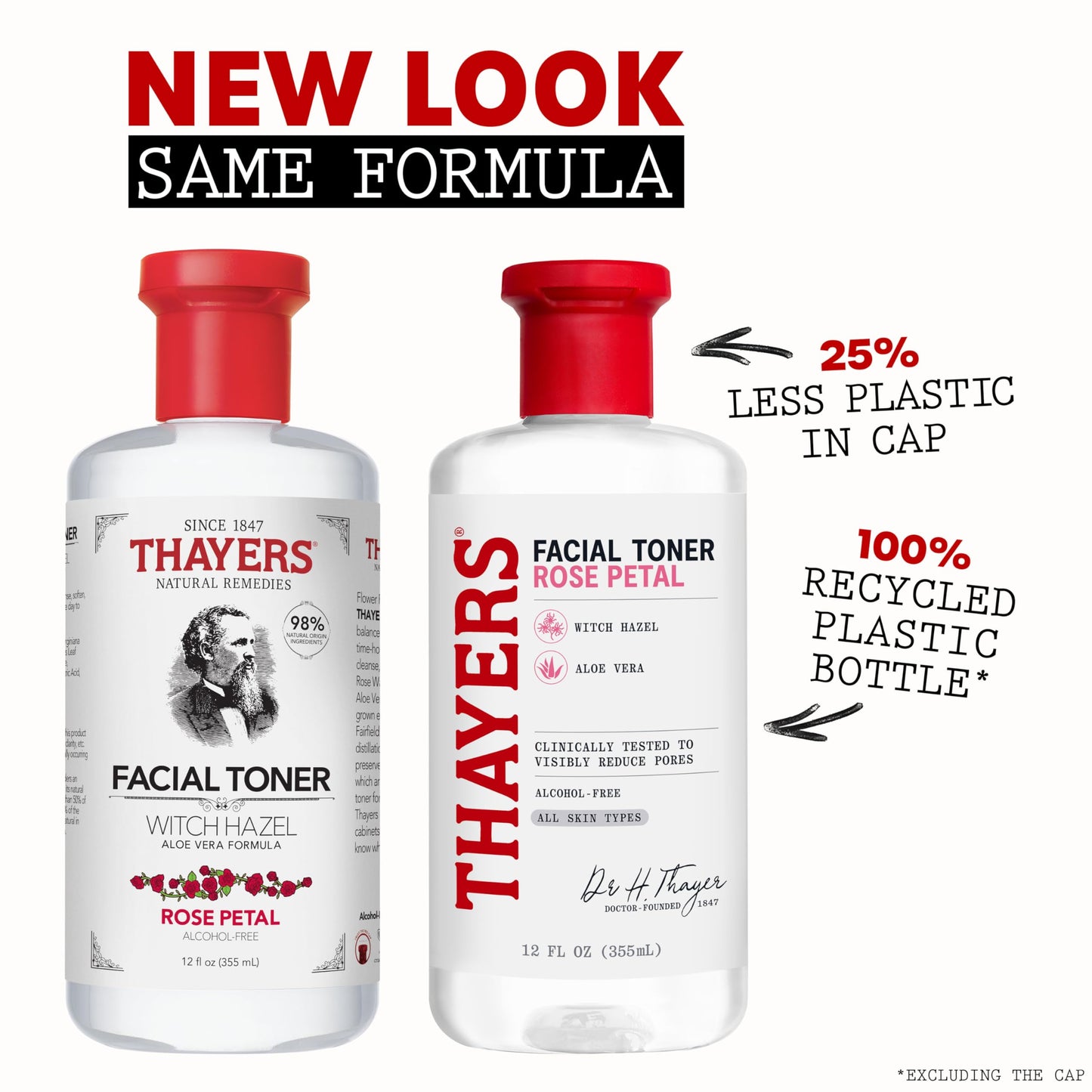 White Smoke THAYERS Alcohol-Free Rose Petal Witch Hazel Facial Toner for Glowing Skin, Soothing, Hydrating, Refreshing Toner for Normal and Combination Skin, 3oz