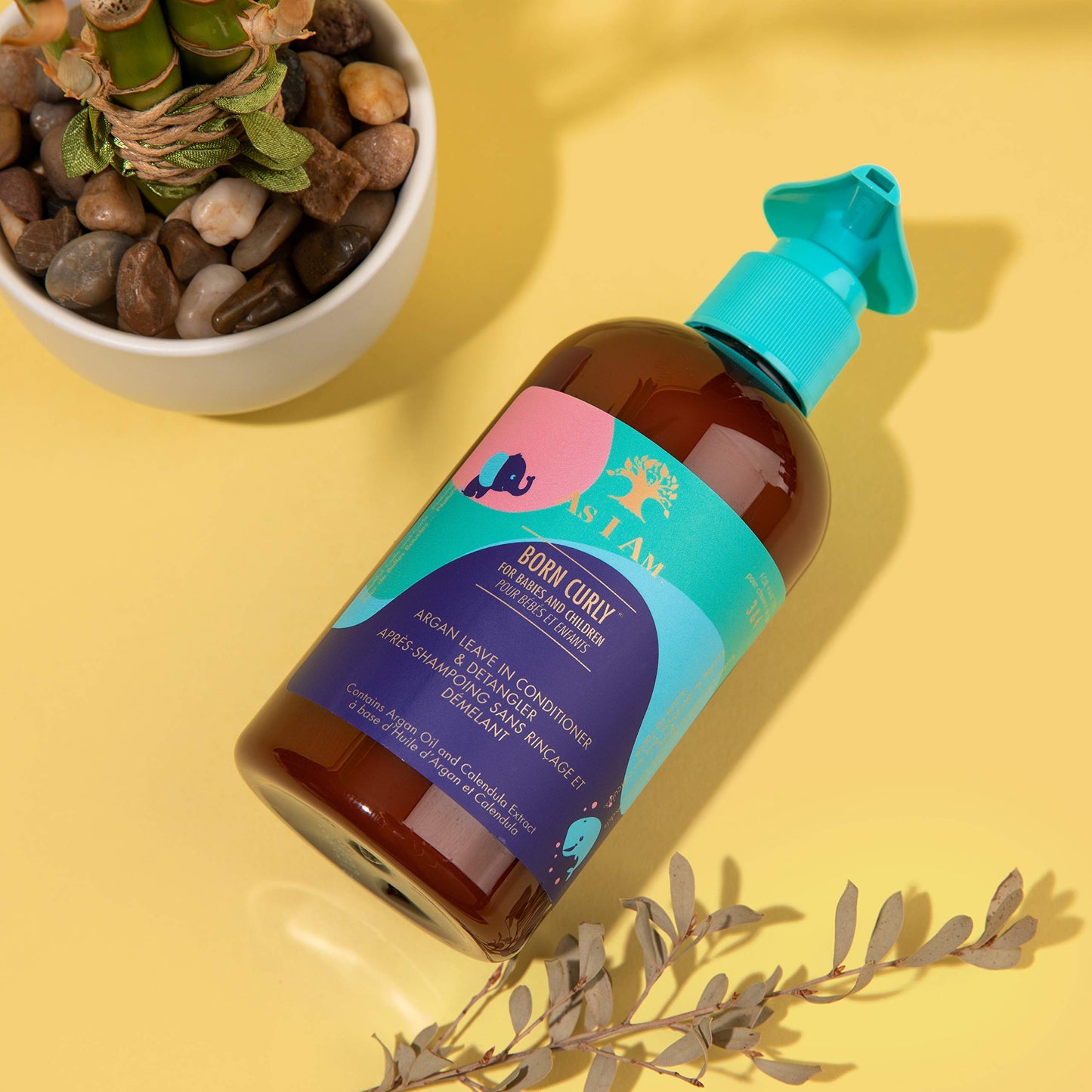 Light Goldenrod As I Am Born Curly Argan Leave-In Conditioner & Detangler - 8 ounce
