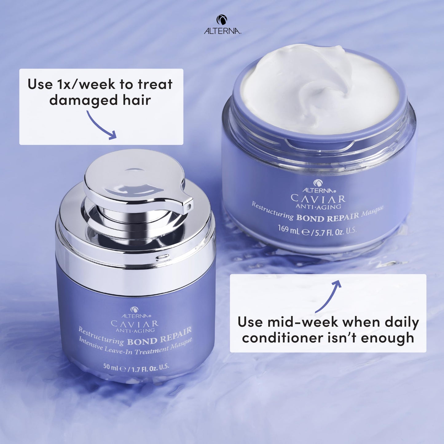 Thistle Alterna Haircare CAVIAR Anti-Aging Restructuring Bond Repair Intensive Leave-In Treatment Masque 1.7oz | Repairs, Strengthens and Protects Damaged Hair
