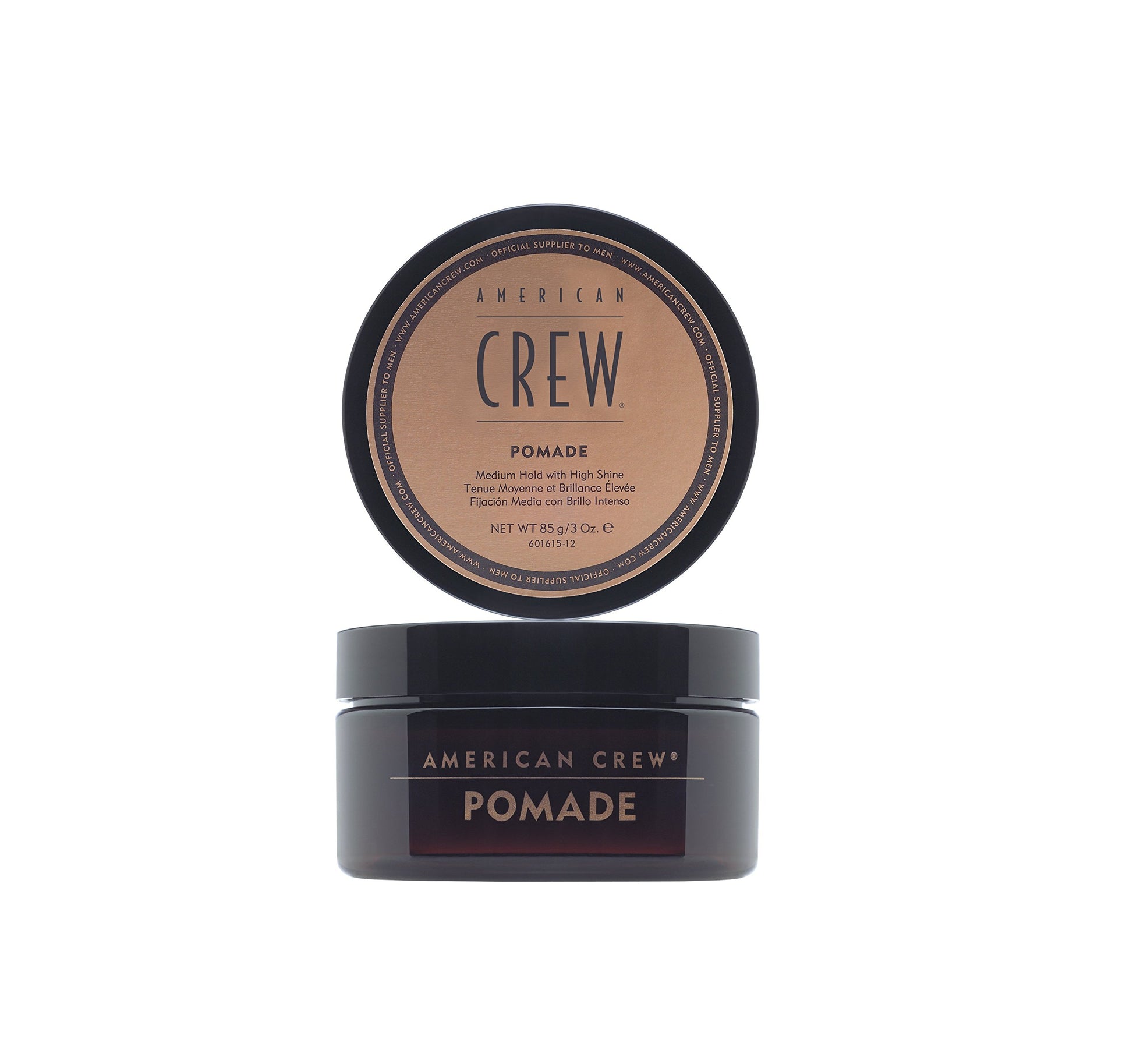 White Smoke American Crew POMADE FOR HOLD AND SHINE 3 OZ for Men