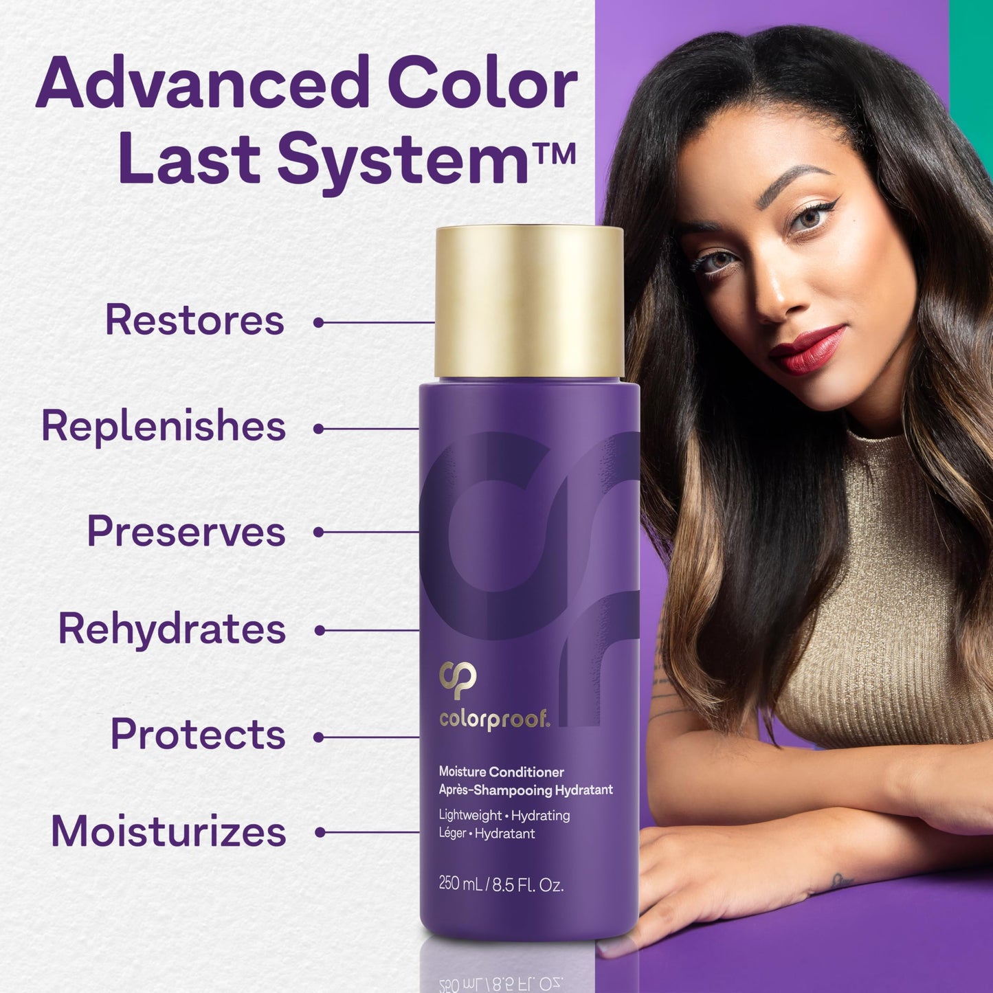 White Smoke ColorProof Moisture Conditioner - For Dry Color-Treated Hair Hydrates & Repairs Sulfate-Free Vegan