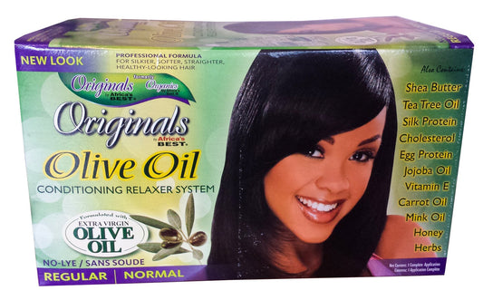 White Smoke Africa's Best Originals Olive Oil Conditioning Relaxer System for Women, Regular/Normal