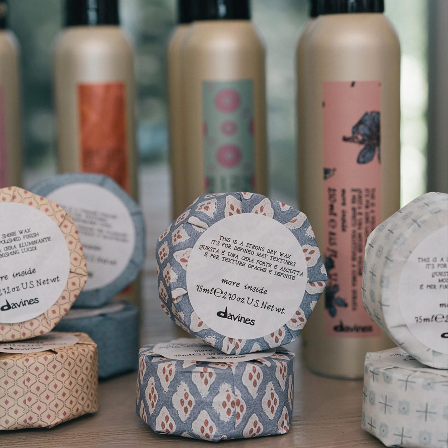 Dark Gray Davines This Is A Strong Dry Wax, Strong Hold Matte Texture - Dry Wax for Definition & Separation - Creates Rough & Messy Looks, 2.54 Fl Oz