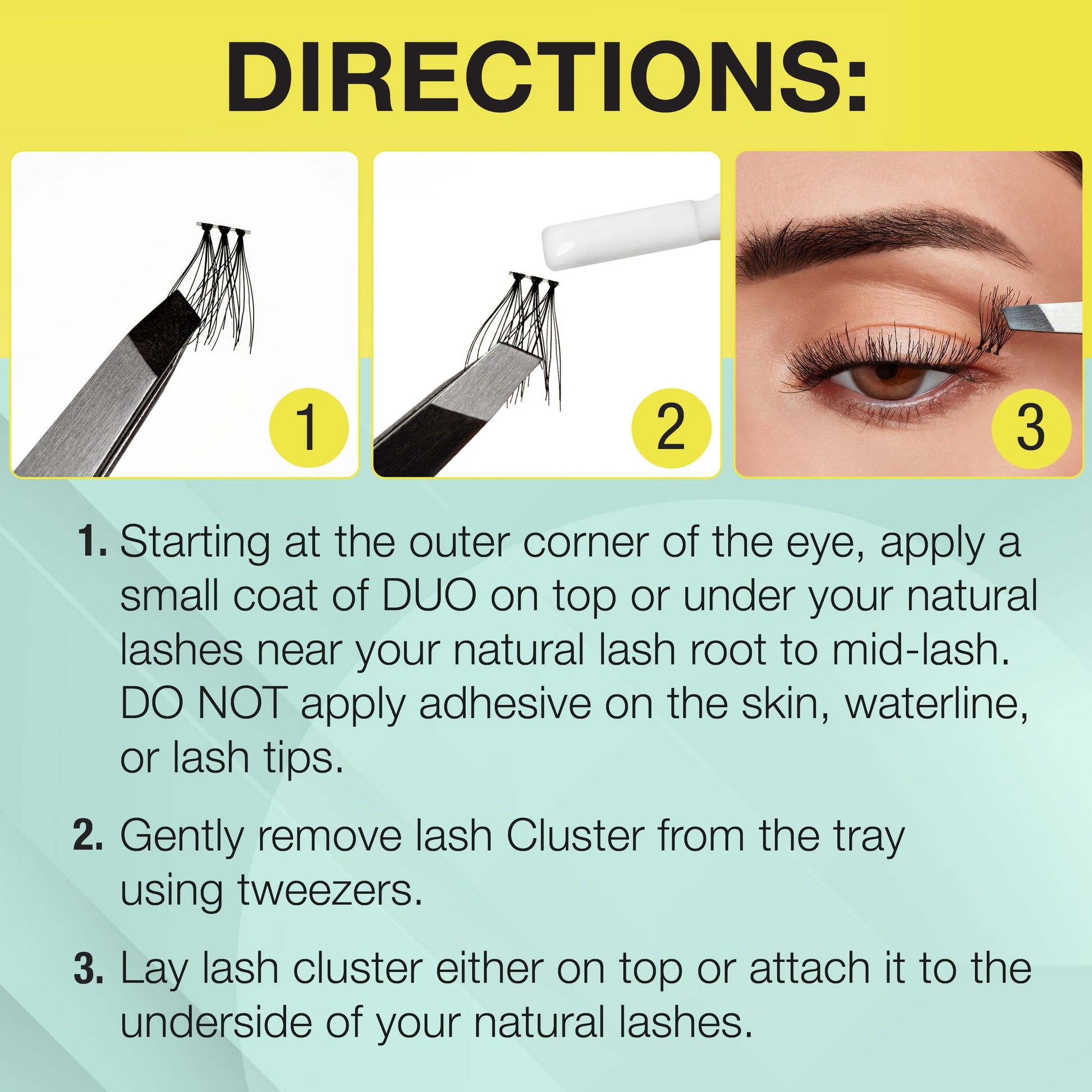 Powder Blue Ardell Active Lash Clusters, Dash - Waterproof, DIY Eyelash Extensions, Multi-Length Individual Lashes, Reusable False Eyelashes, 1 Pack