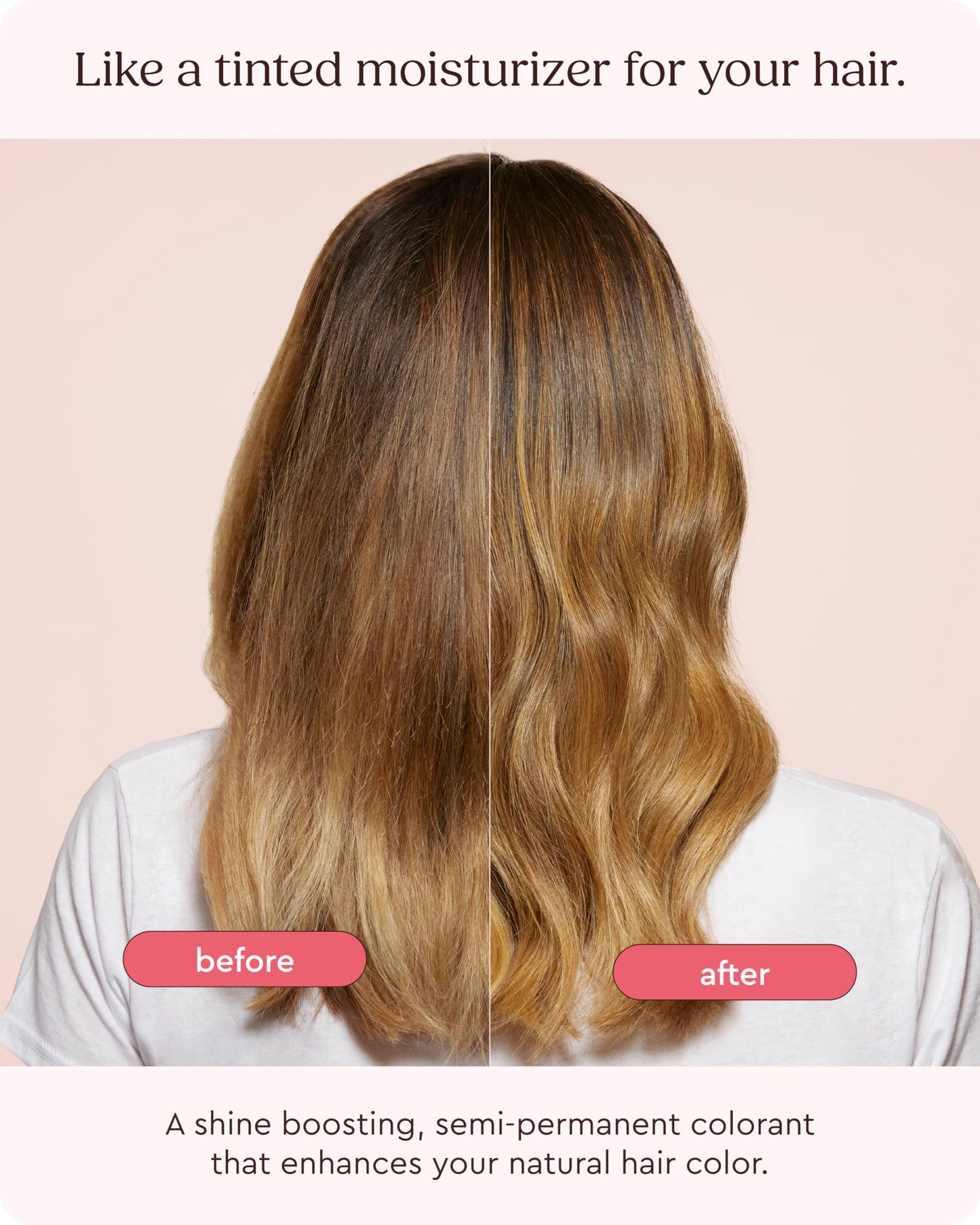 Misty Rose Glaze Super Gloss Color Conditioning Gloss – Caramel Lights for Medium to Dark Brown Hair with Highlights – Rinse Out Semi-Permanent Hair Gloss that Enhances Color and Boosts Shine & Hydration