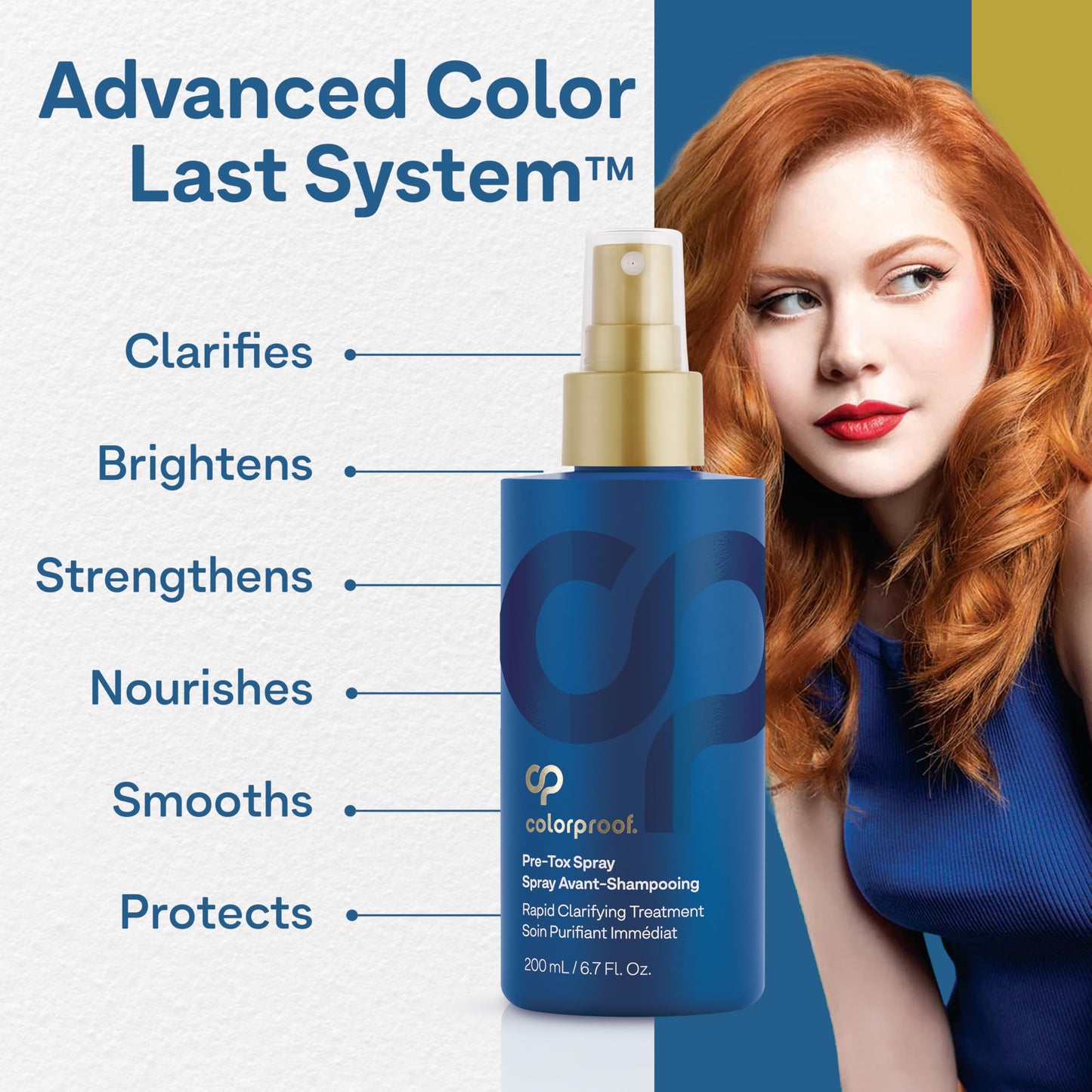 White Smoke Colorproof Hair Pre-Tox Spray 6.7 Fl. Oz. Rapid Clarifying Pre Shampoo Spray with Color Protection, Coconut & Lemongrass Scent